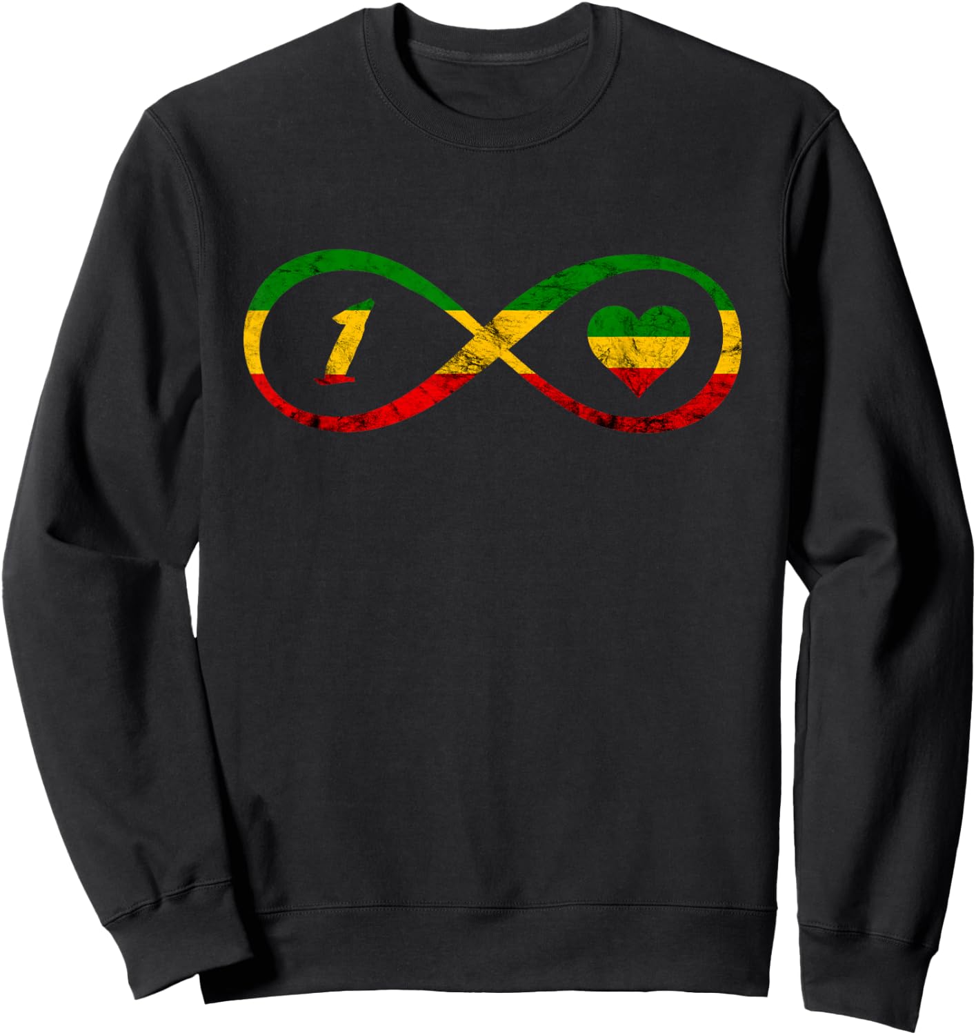 Rasta Reggae Music Hippie Infinity Sweatshirt - Sweatshirt | Black