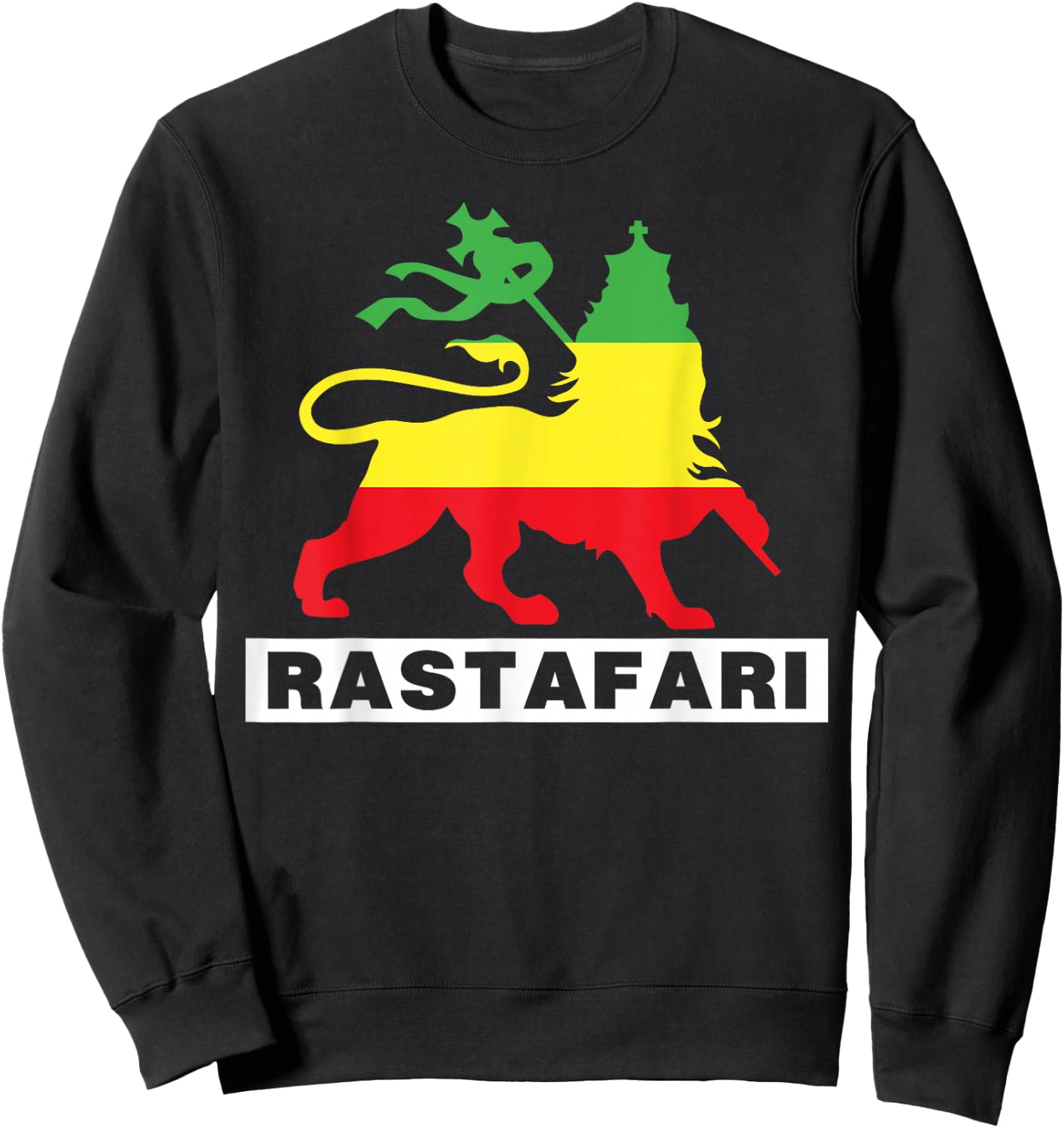 Lion of Judah Judah Rasta Rastafari Reggae Sweatshirt - Sweatshirt | Black
