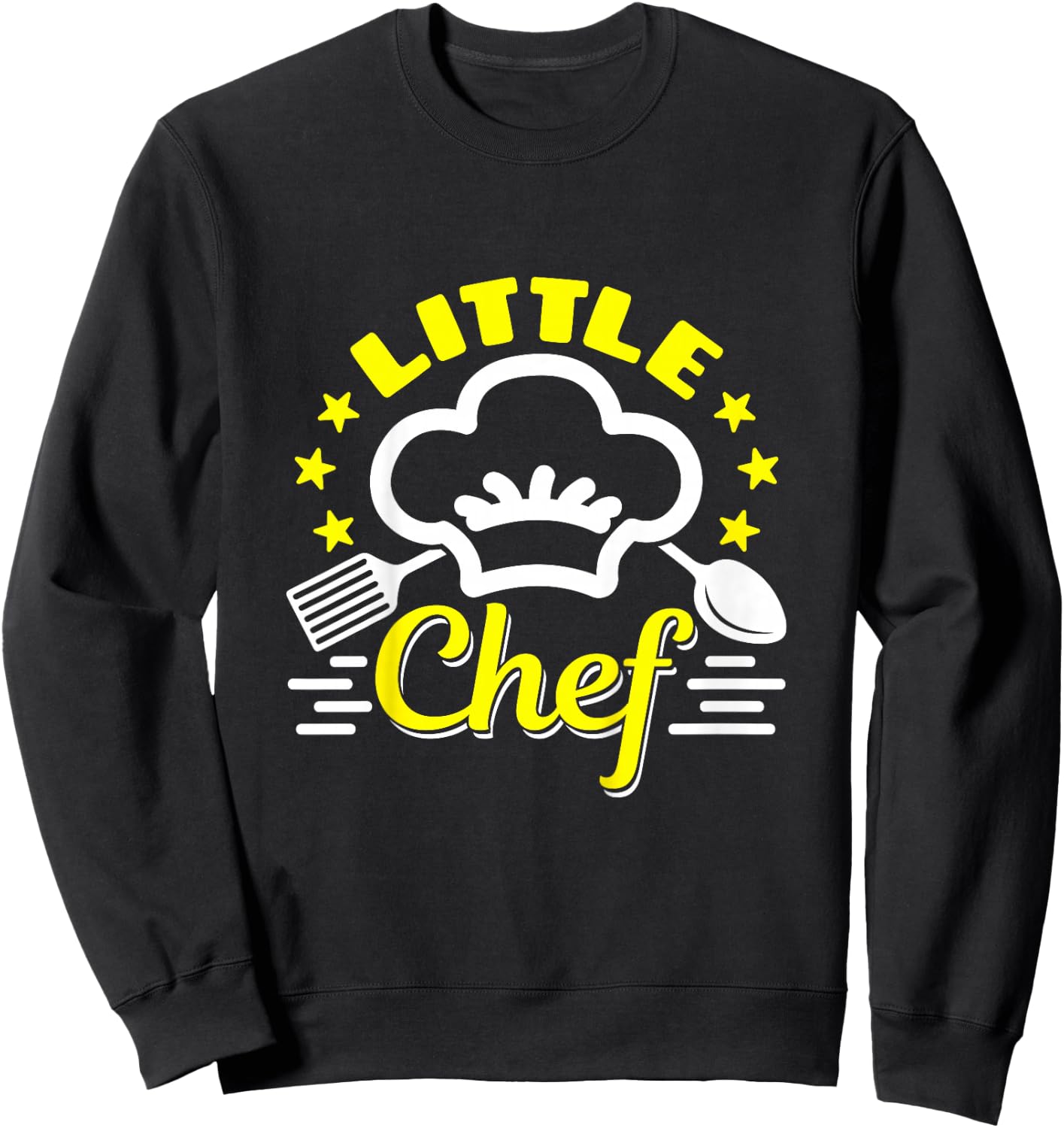 Little Chef Cooking Cook Cute Girl Boy Toddler Sweatshirt - Sweatshirt | Black