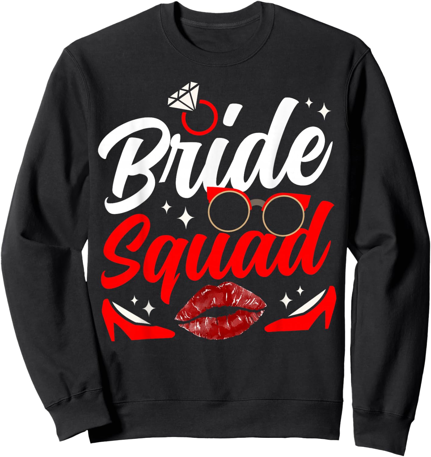 Bride Squad Bachelorette Wedding Party Cute Sweatshirt - Sweatshirt | Black
