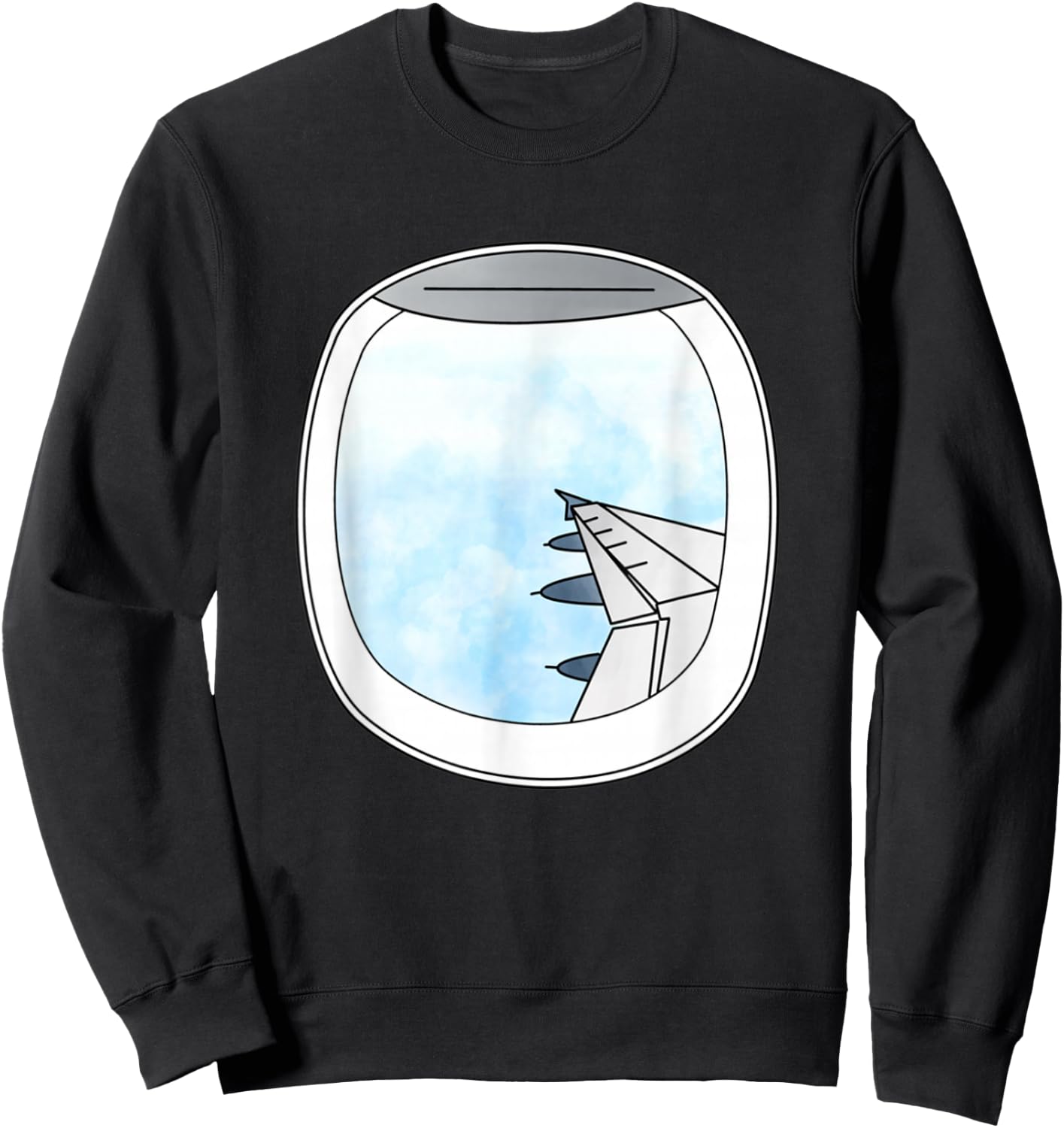 Aeroplane window Sweatshirt - Sweatshirt | Black