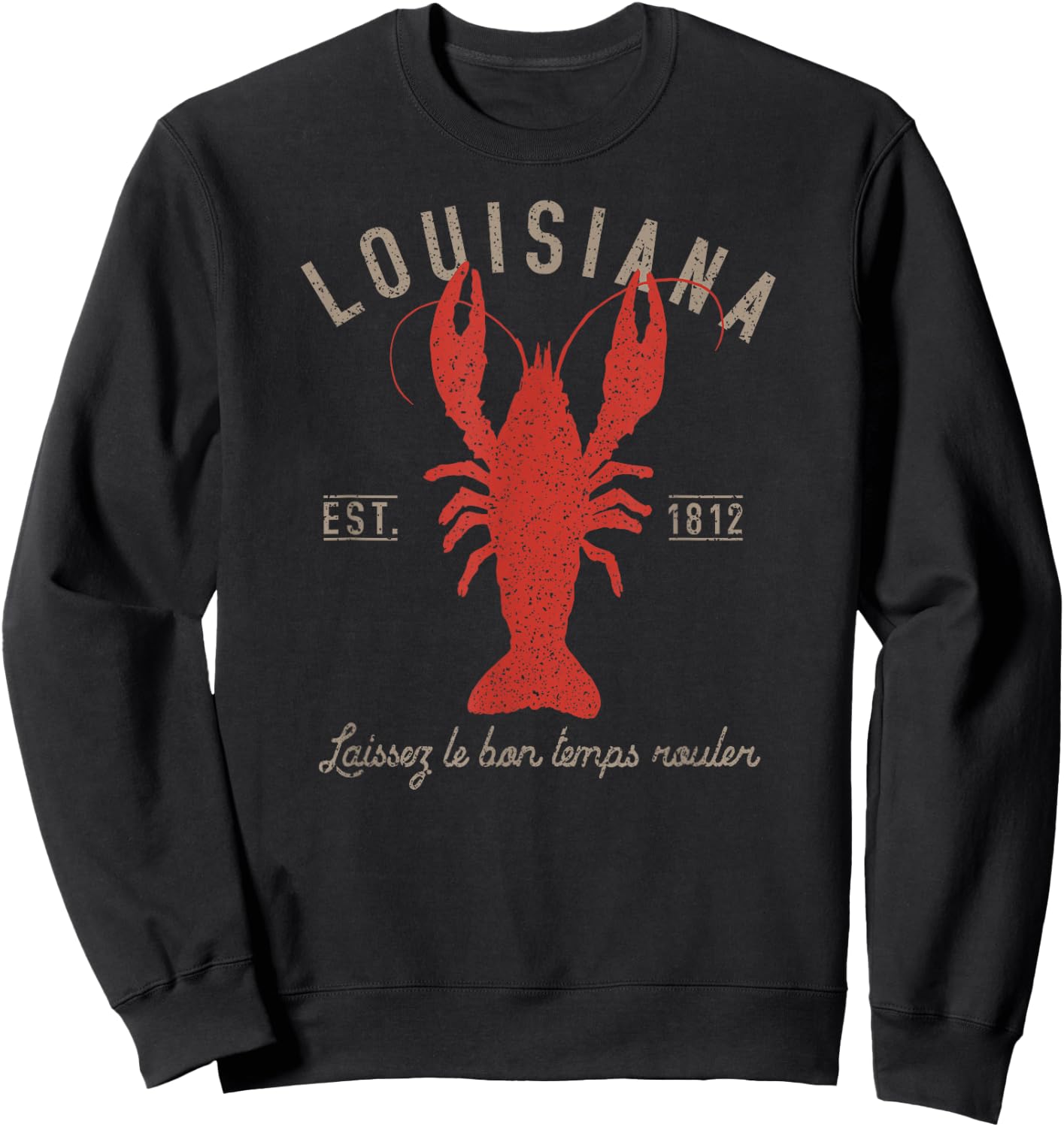 Louisiana Crawfish T Shirt Laissez le bon temps rouler Sweatshirt - Sweatshirt | Black