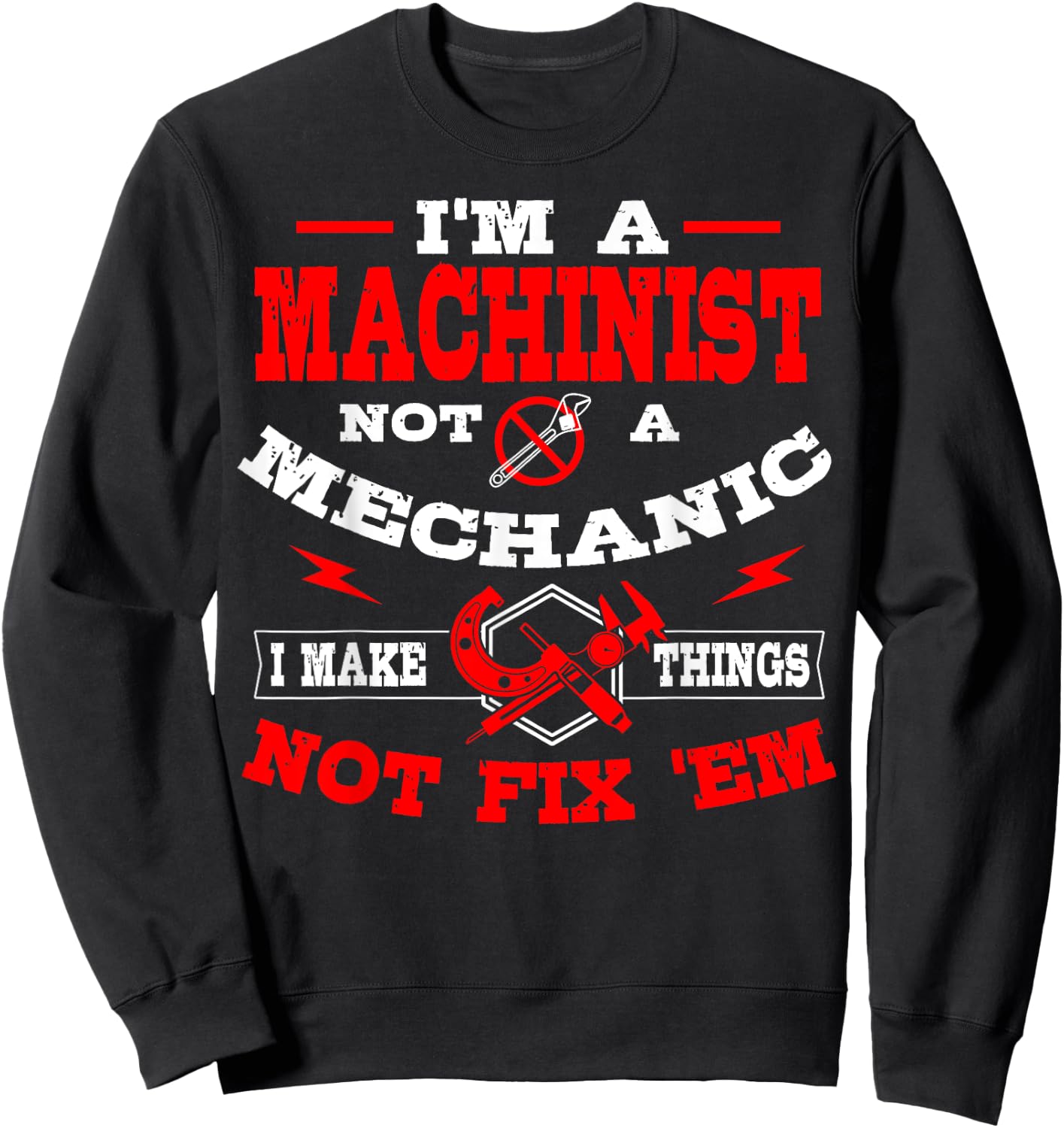 Machinist Profession CNC Machine Tools Machinery Operator Sweatshirt - Sweatshirt | Black