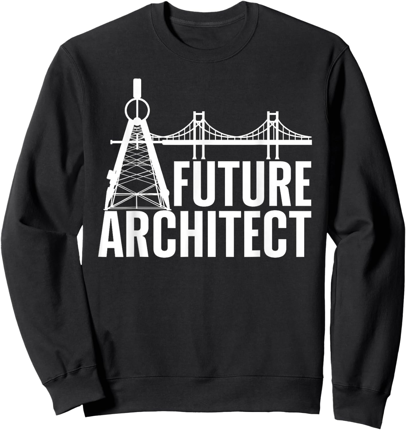 Cool Future Architect Art Boy Girl Kids Architecture Student Sweatshirt - Sweatshirt | Black