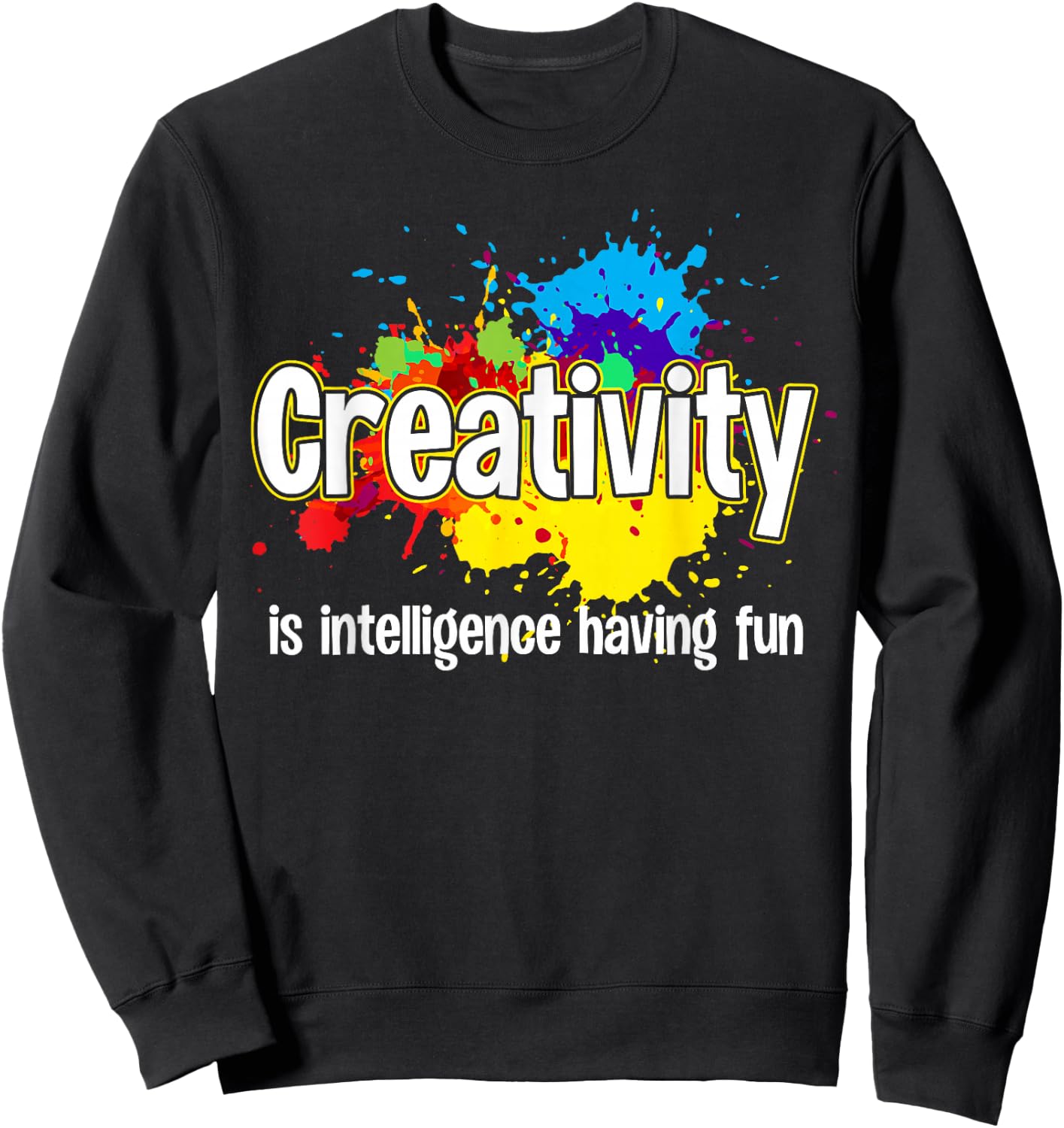 Cute Creativity Art Women Creative Drawing Teacher Sweatshirt - Sweatshirt | Black