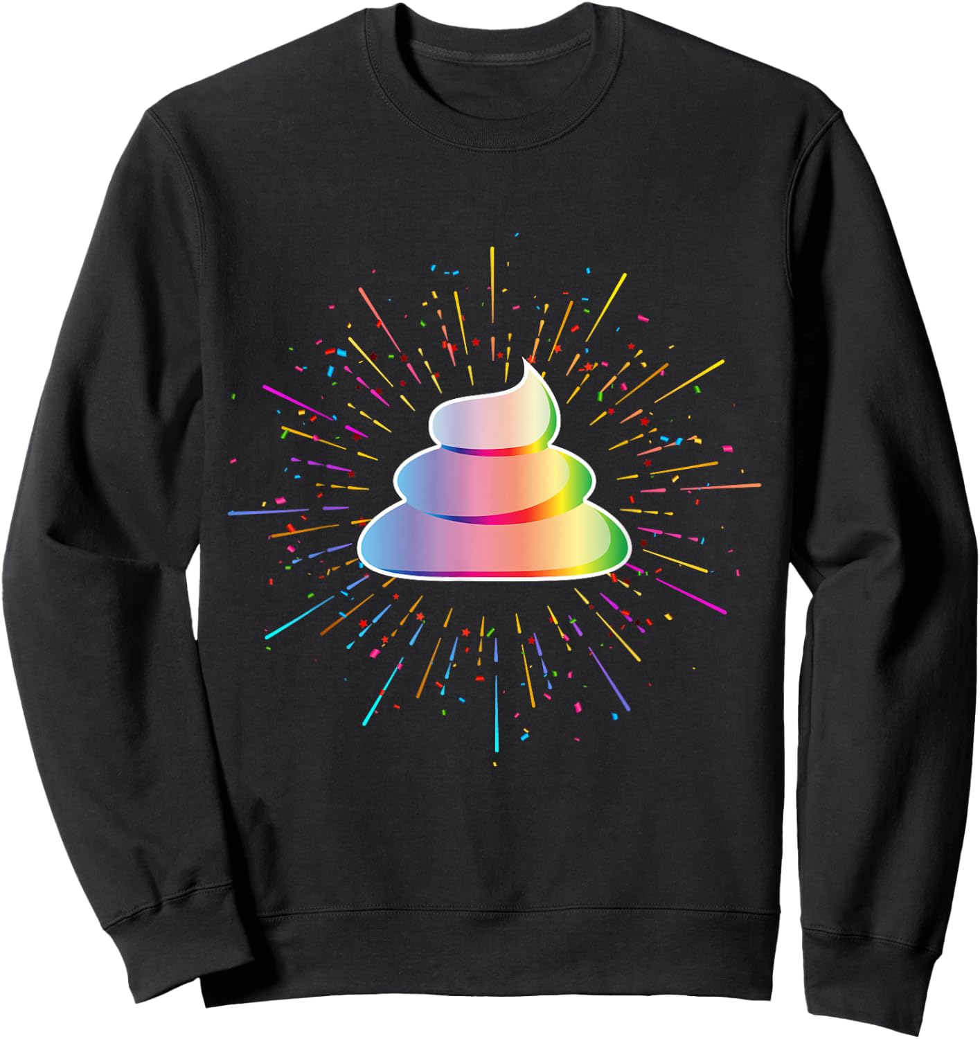 Rainbow Poop Emoticon Costume Halloween Sweatshirt - Sweatshirt | Black