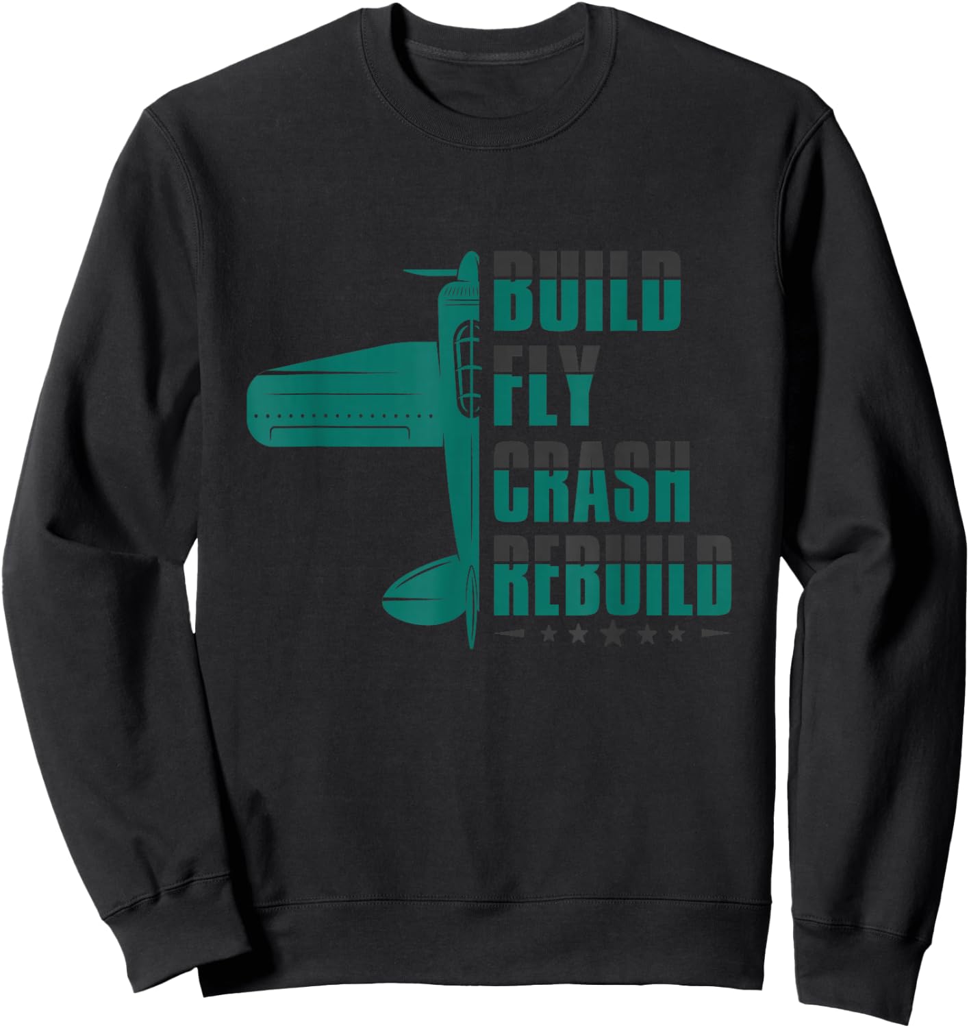 RC Test Pilot Model Plane Pilot Model Flight Sweatshirt - Sweatshirt | Black
