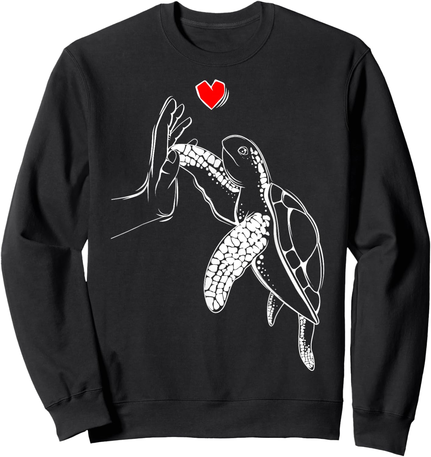 Turtles Love Children Girls Ladies Turtle Sweatshirt - Sweatshirt | Black