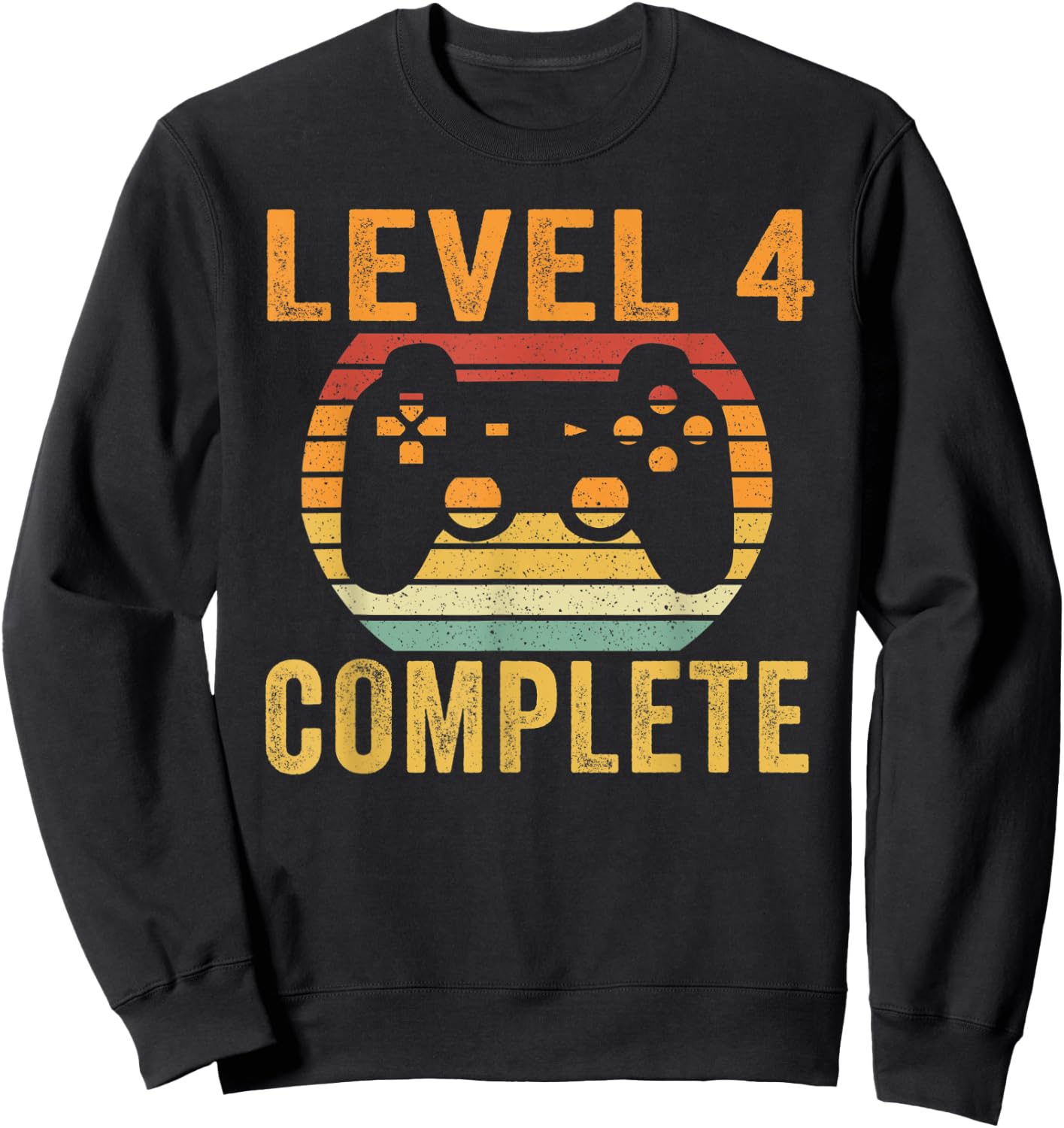 Vintage Level 4th Complete 4 Year Wedding Anniversary Sweatshirt - Sweatshirt | Black