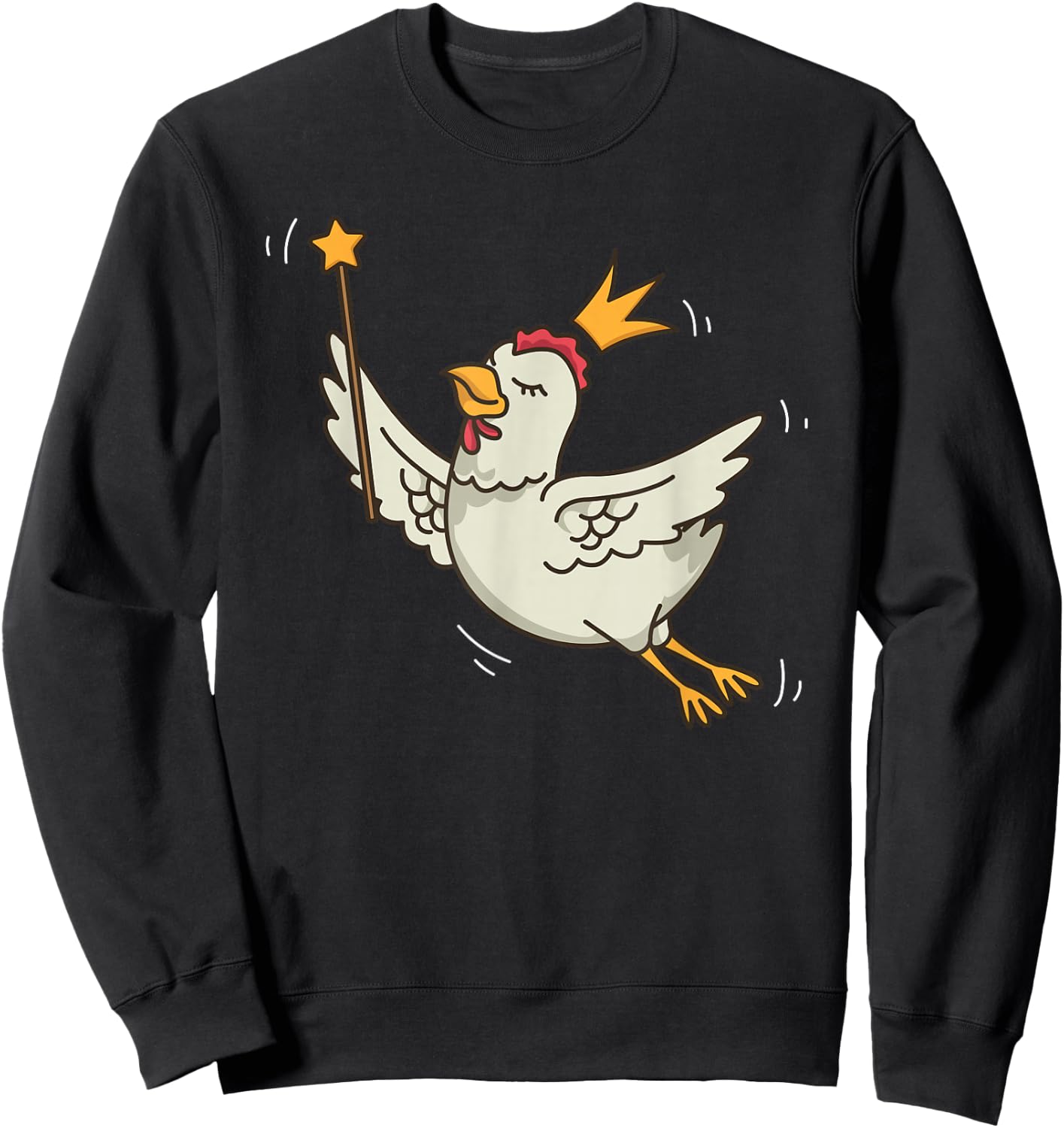 Fairy Chicken Farmer Mystical Farm Chicken Fairy Lover Sweatshirt - Sweatshirt | Black