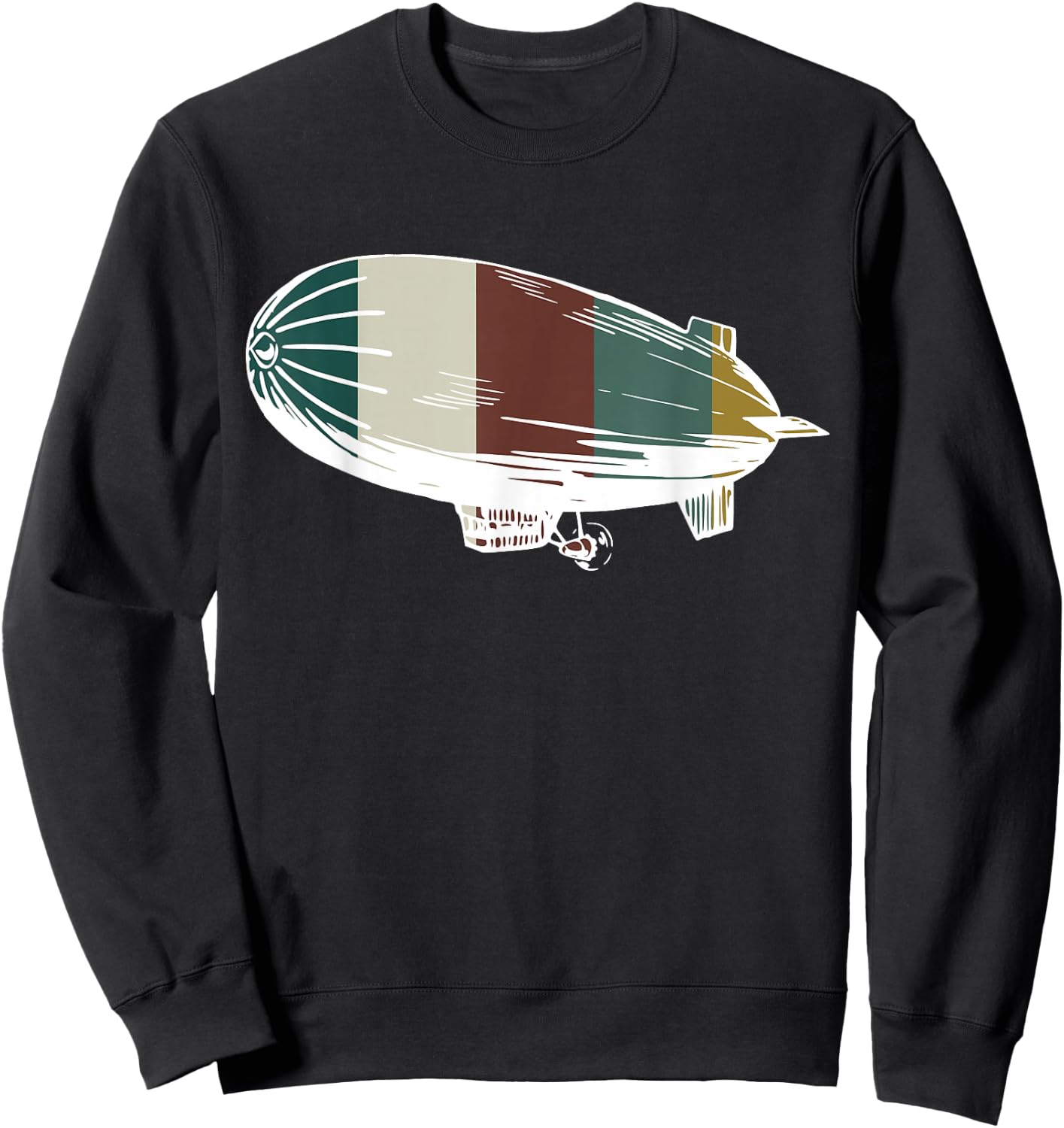 Retro Airship - Vintage Blimp / Zeppelin for Aircraft Lovers Sweatshirt - Sweatshirt | Black