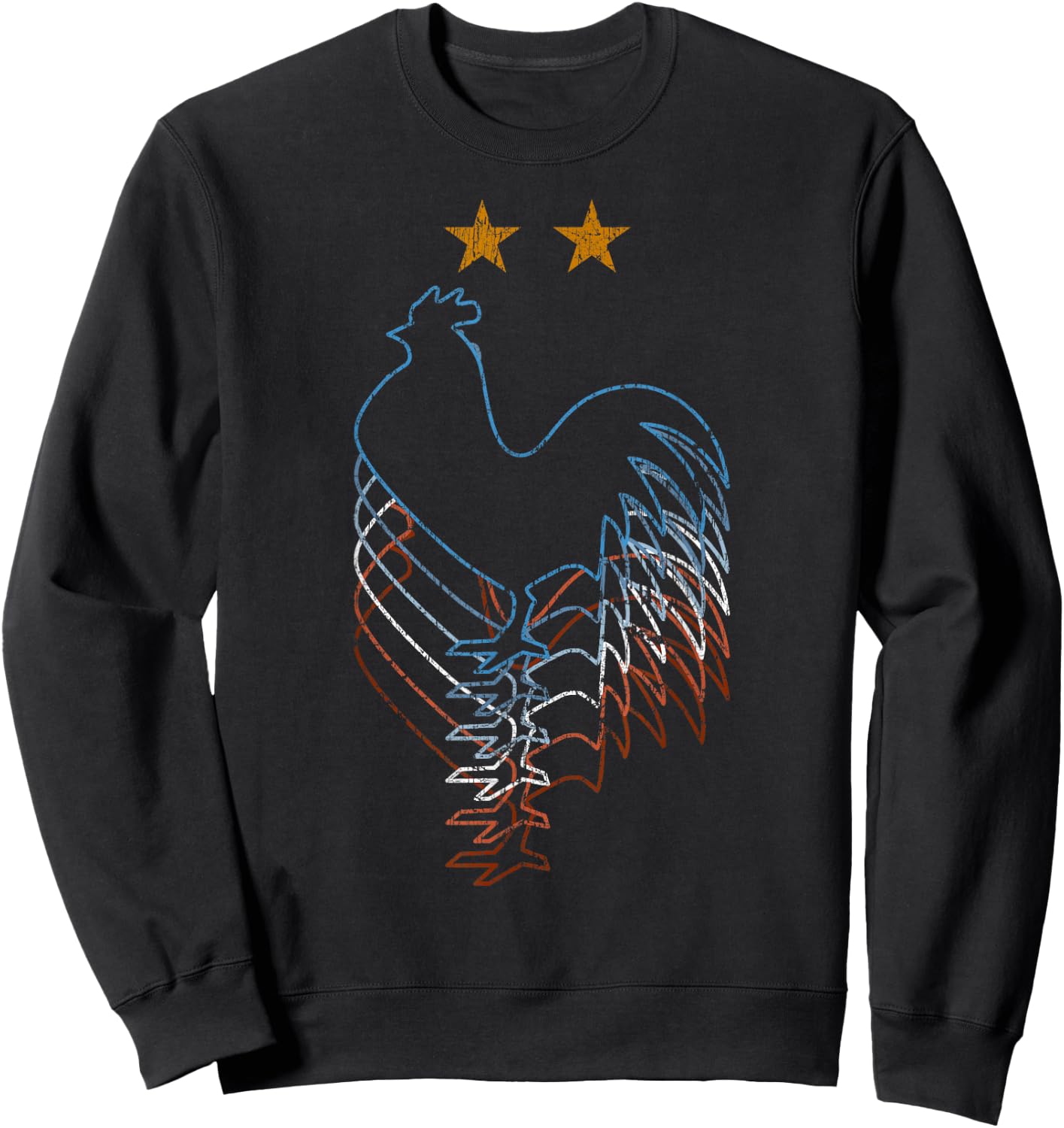 Retro France Soccer Shirt 2018 French Flag ALLEZ LES BLEUS Sweatshirt - Sweatshirt | Black