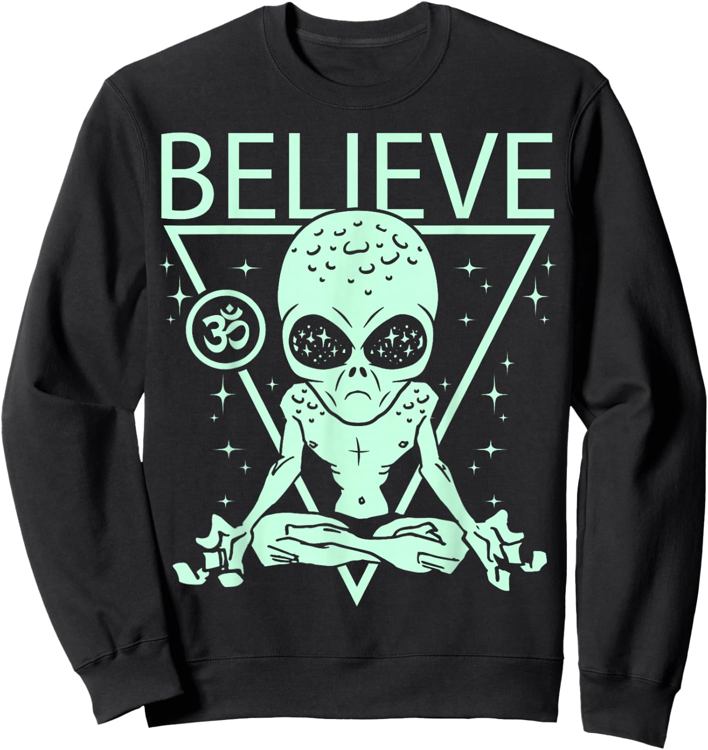 Area 51 Alien Clothing & Aliens Apparel - Believe Alien Sweatshirt - Sweatshirt | Black