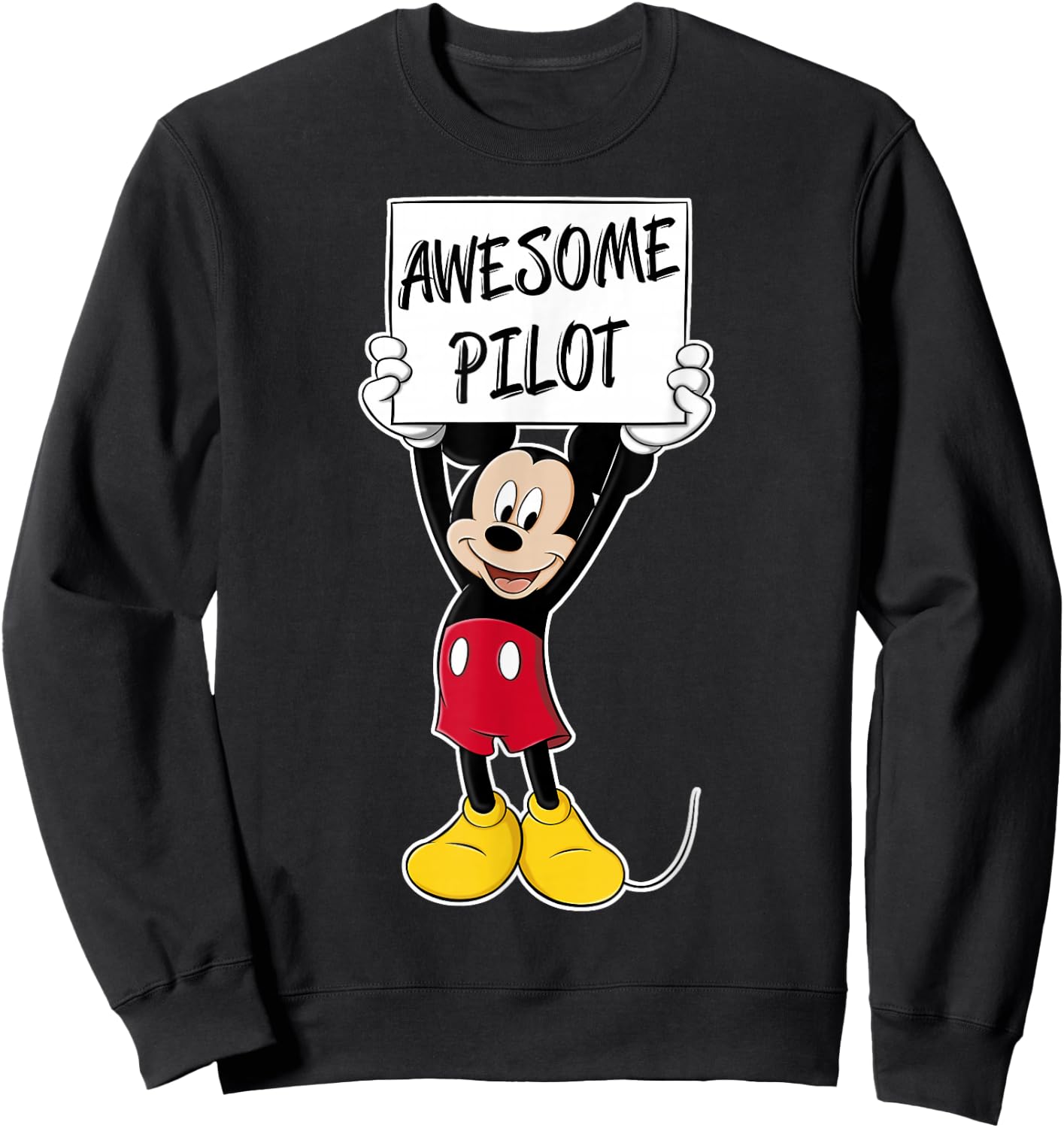 Disney Mickey Mouse Awesome Pilot Sweatshirt - Sweatshirt | Black