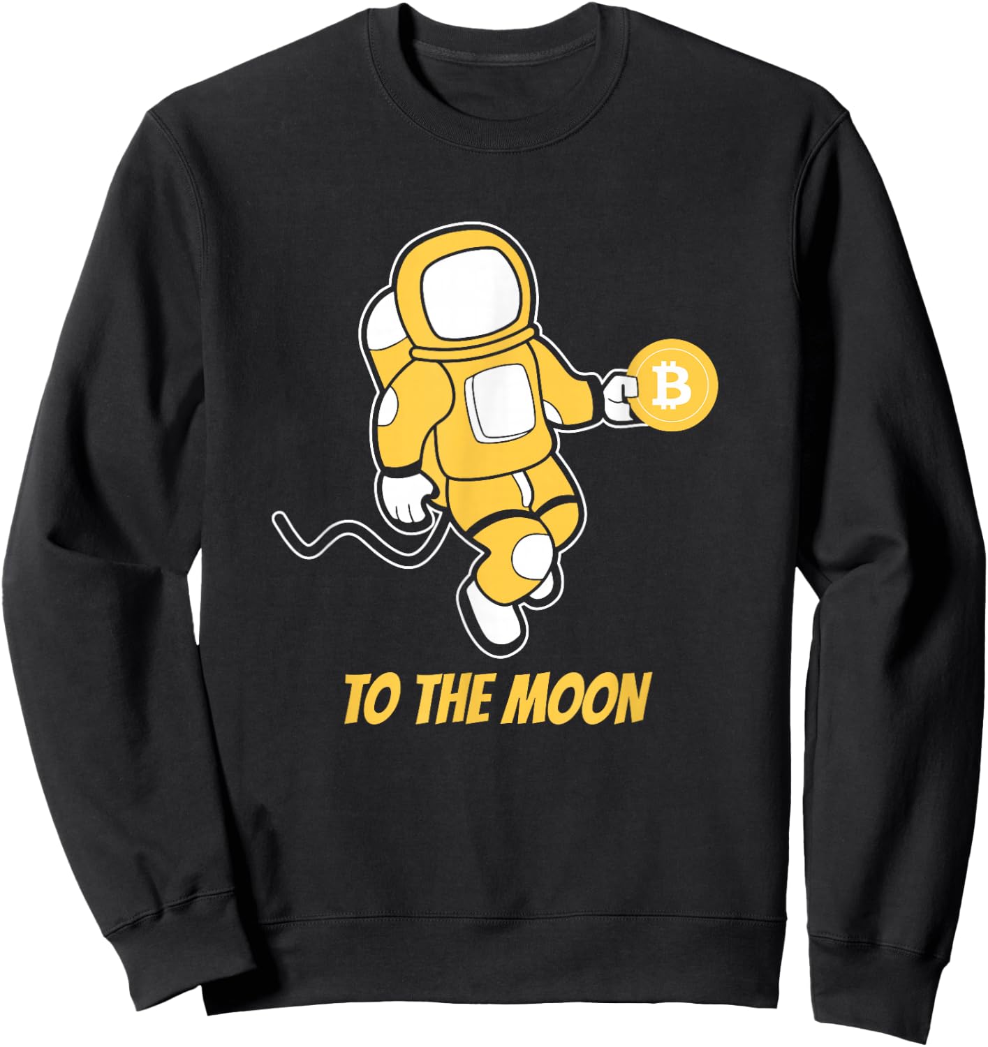 Bitcoin BTC Crypto to the Moon Astronaut Sweatshirt - Sweatshirt | Black