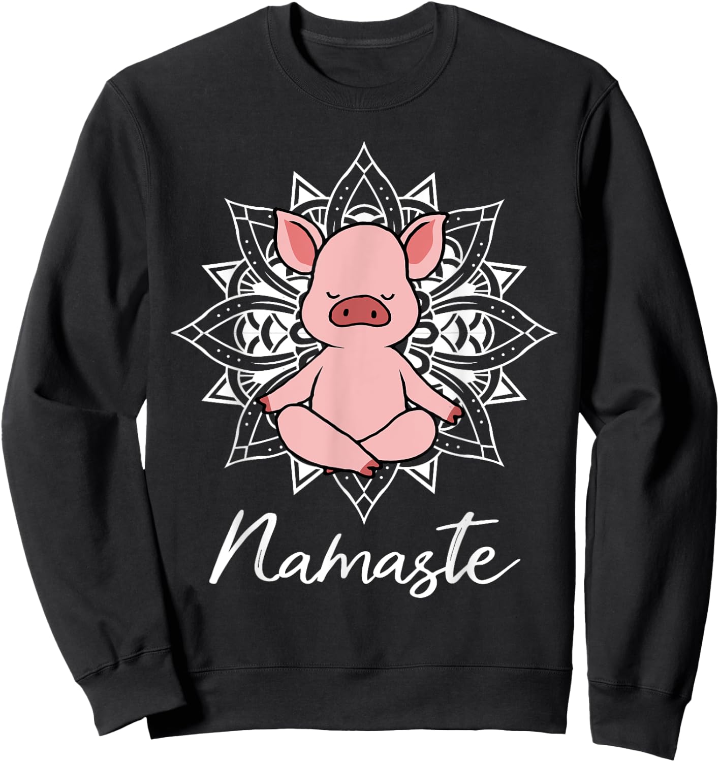 Pig yoga for a yoga workout fan Sweatshirt - Sweatshirt | Black