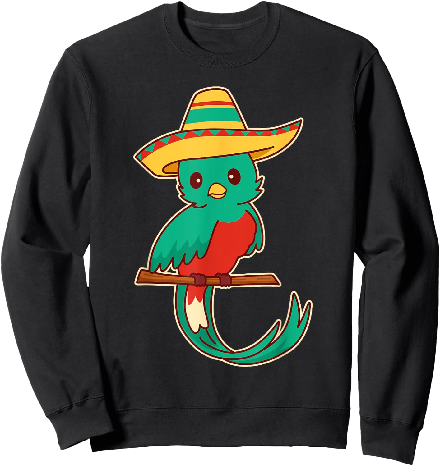 Guatemala Quetzal Bird With Sombrero - Quetzals Sweatshirt - Sweatshirt | Black