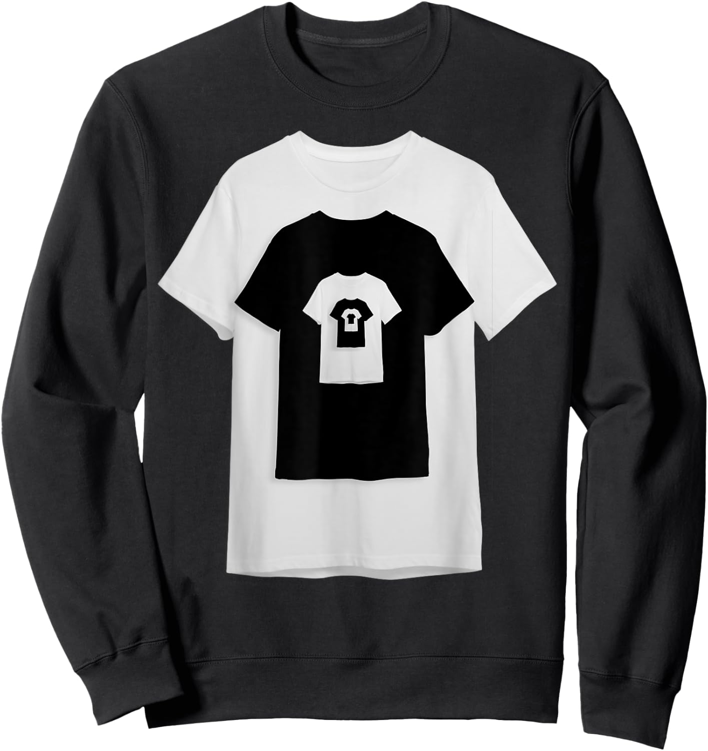 Shirt On A Shirt On A Shirt On A Shirt Sweatshirt - Sweatshirt | Black