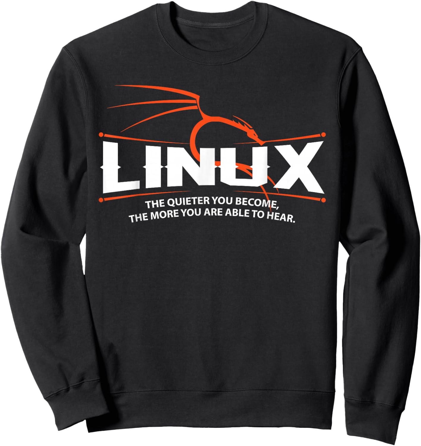 Backtrack Kali Linux Dragon and Tagline Sweatshirt - Sweatshirt | Black
