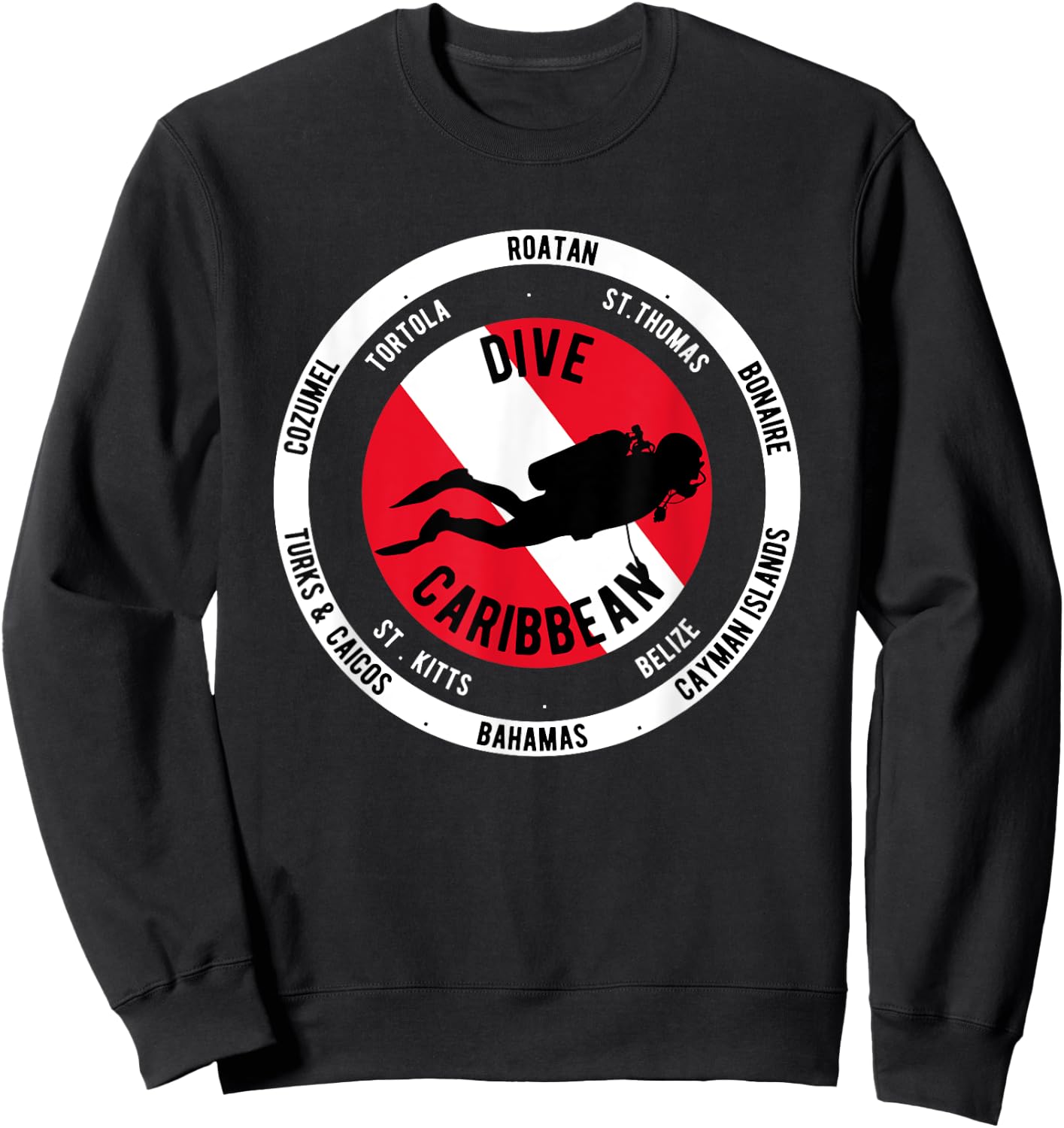Scuba Dive Caribbean Sweatshirt - Sweatshirt | Black