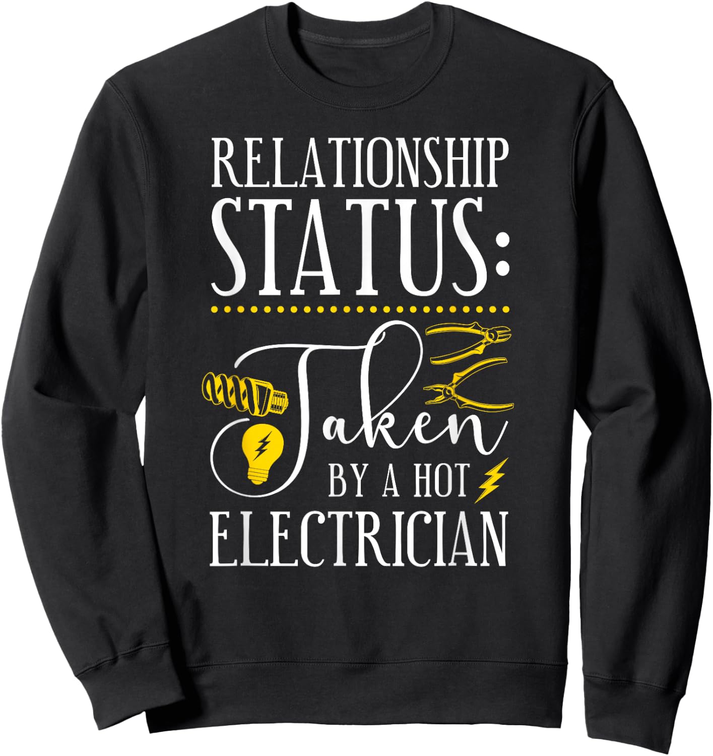 I Love My Electrician Wife Girlfriend Sweatshirt - Sweatshirt | Black