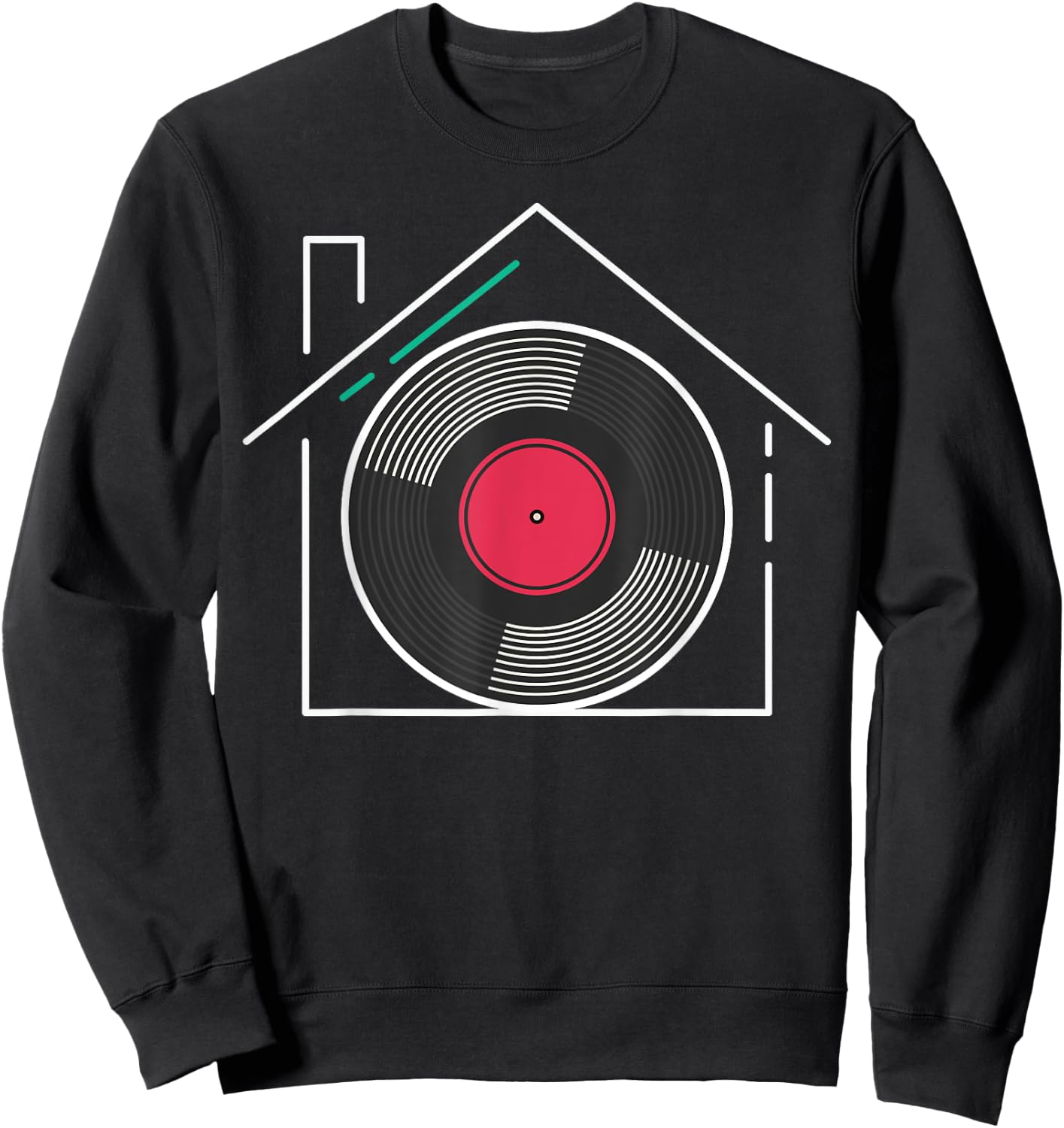 House Music DJ Turntable Sweatshirt - Sweatshirt | Black