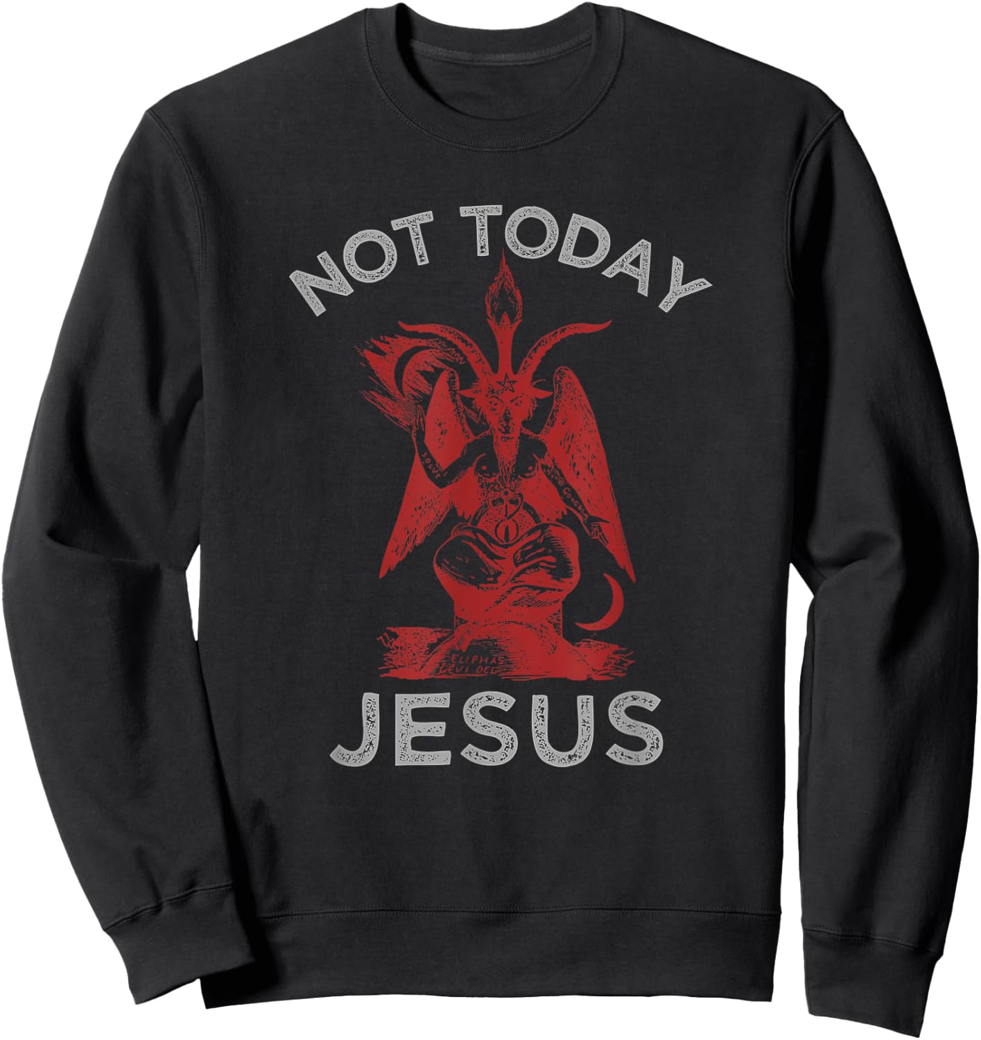Satan | Not Today Jesus | Funny Meme Sweatshirt - Sweatshirt | Black