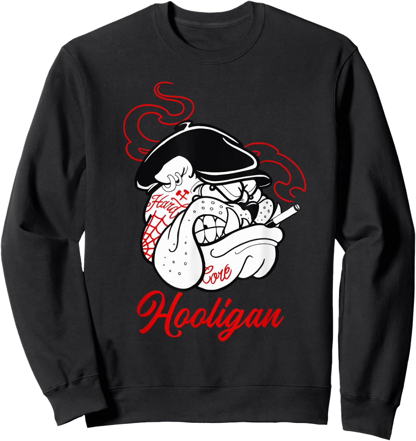 New York Hardcore Bulldog Hooligan Street Punk Revolution Women Sweatshirt - Sweatshirt | Black