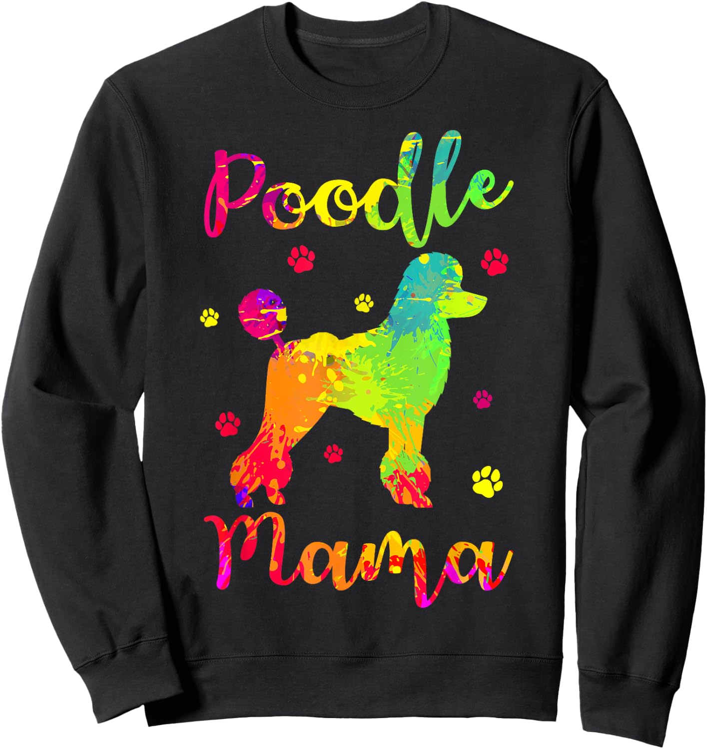 Poodle Mama Dog Breeders Pet Water Retriever Mother's Day Sweatshirt - Sweatshirt | Black