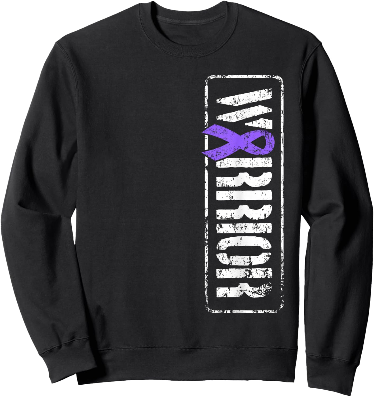 Hodgkins Lymphoma Warrior - Military-Style Awareness Sweatshirt - Sweatshirt | Black