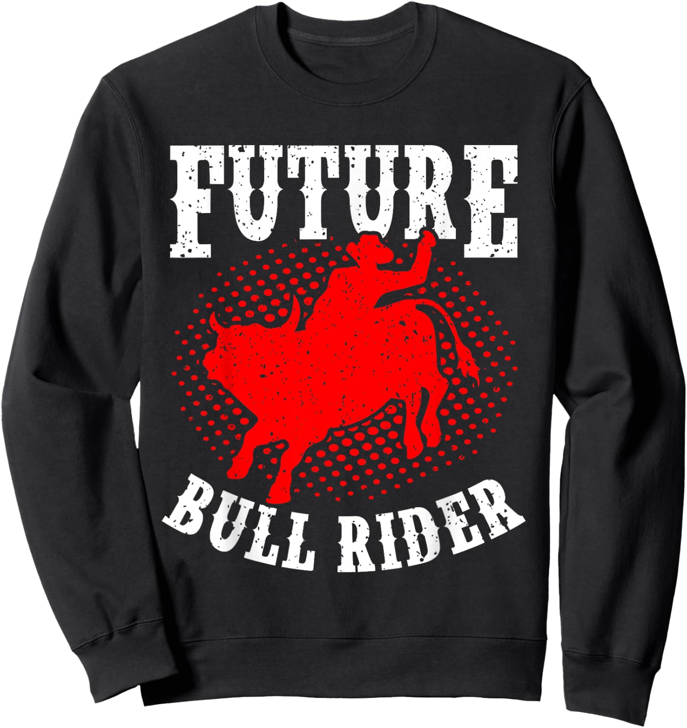 Future Bull Rider Bull Riding Mechanical Rodeo Boys Kids Sweatshirt - Sweatshirt | Black