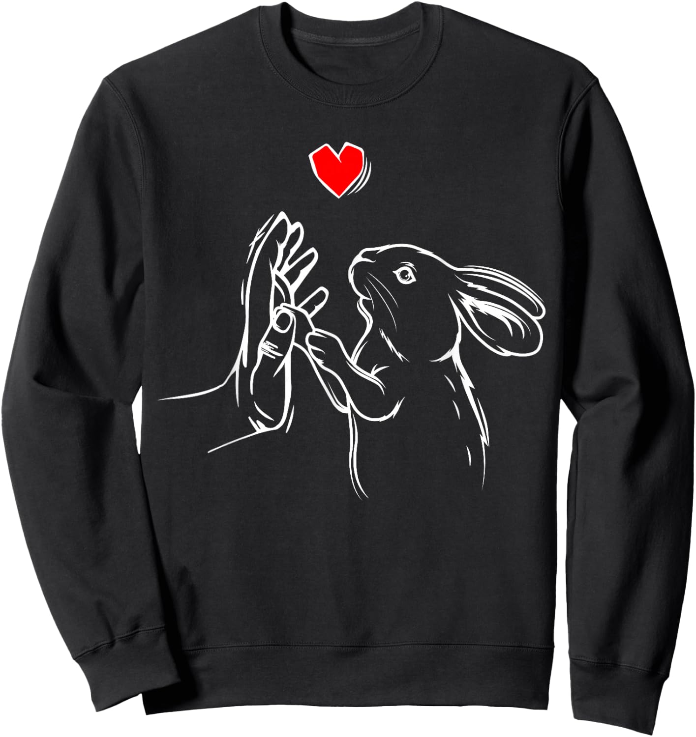 Rabbit Love Rabbit Sweatshirt - Sweatshirt | Black