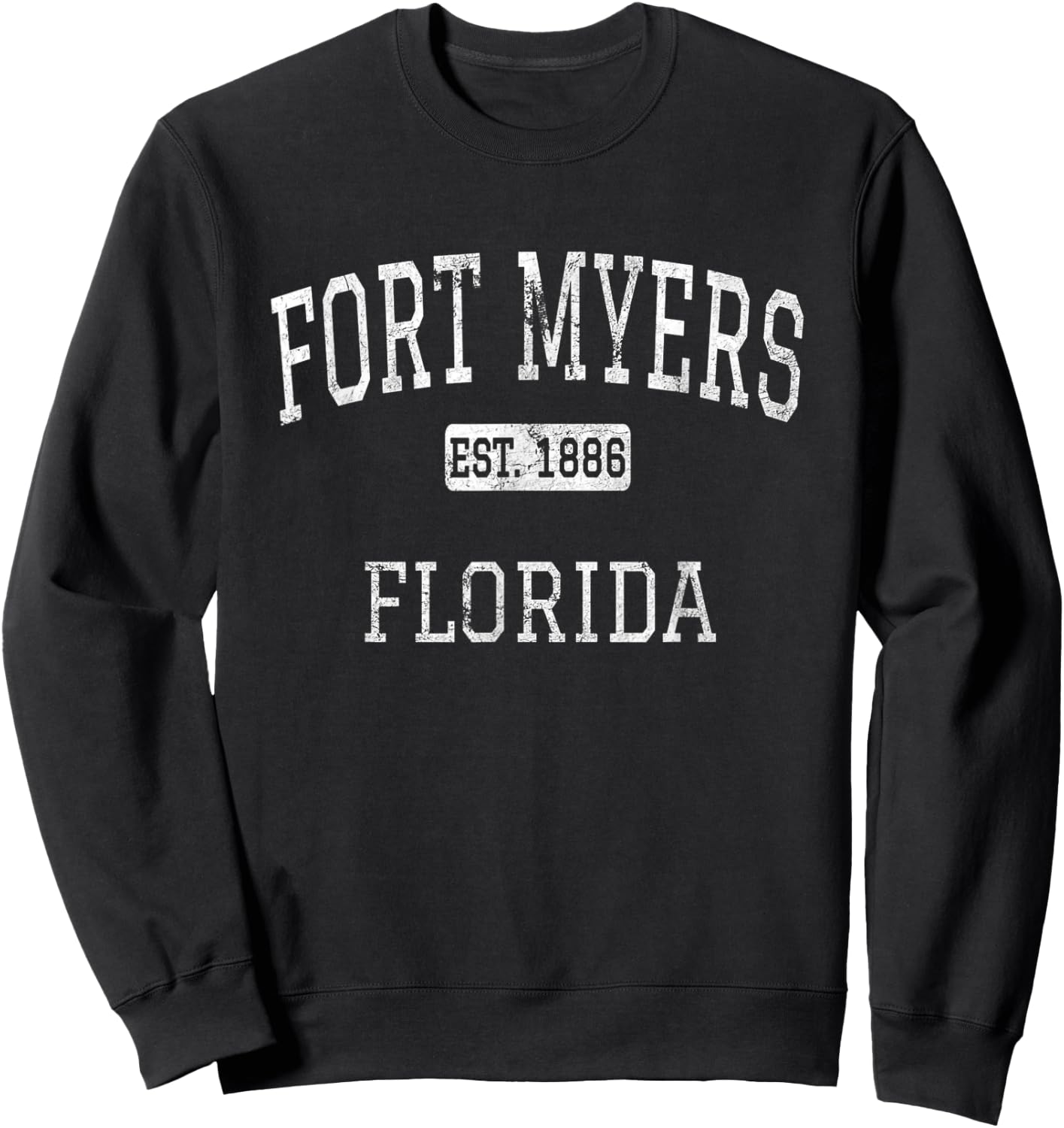 Fort Myers Florida FL Vintage Sweatshirt - Sweatshirt | Black