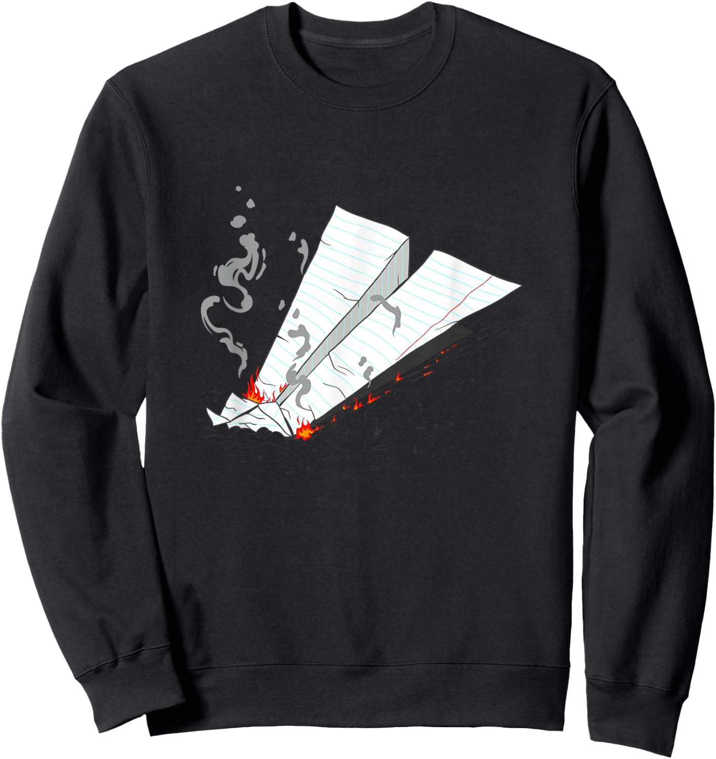Paper Plane Crash Sweatshirt - Sweatshirt | Black