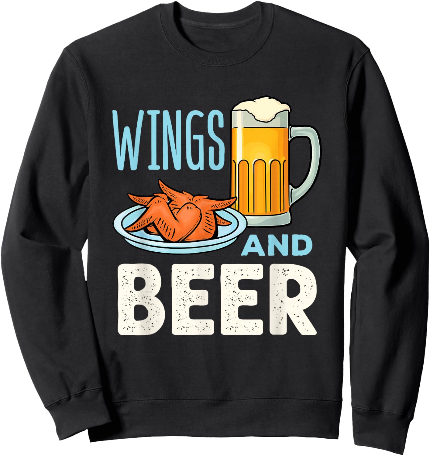 Wings and Beer Sweatshirt - Sweatshirt | Black