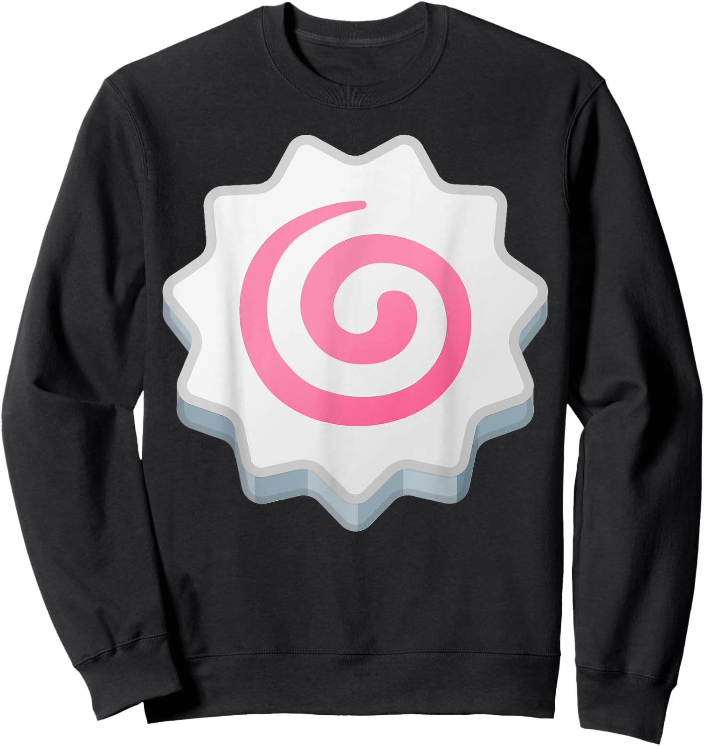 Narutomaki Japanese Fish cake with Swirl Sweatshirt - Sweatshirt | Black