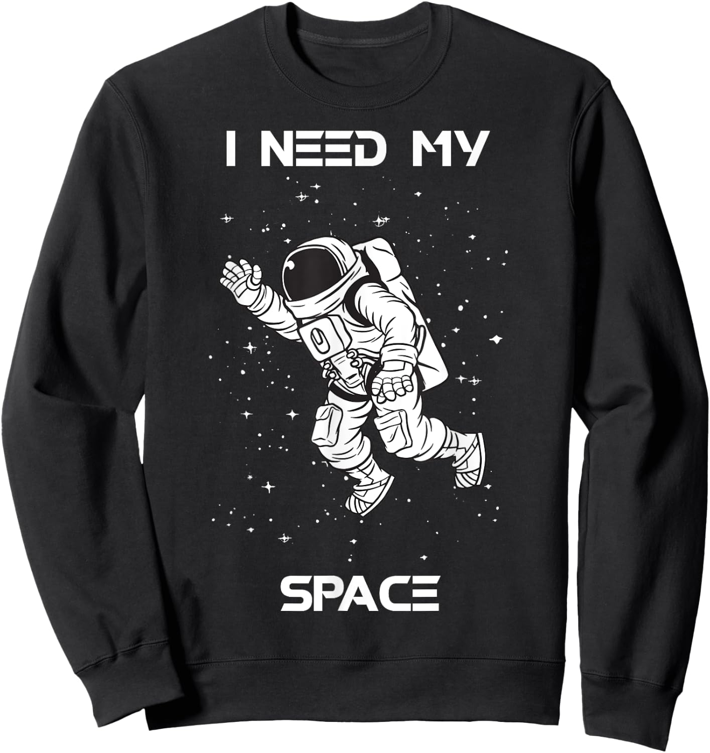 Solar System Astronaut Universe Stars Sweatshirt - Sweatshirt | Black