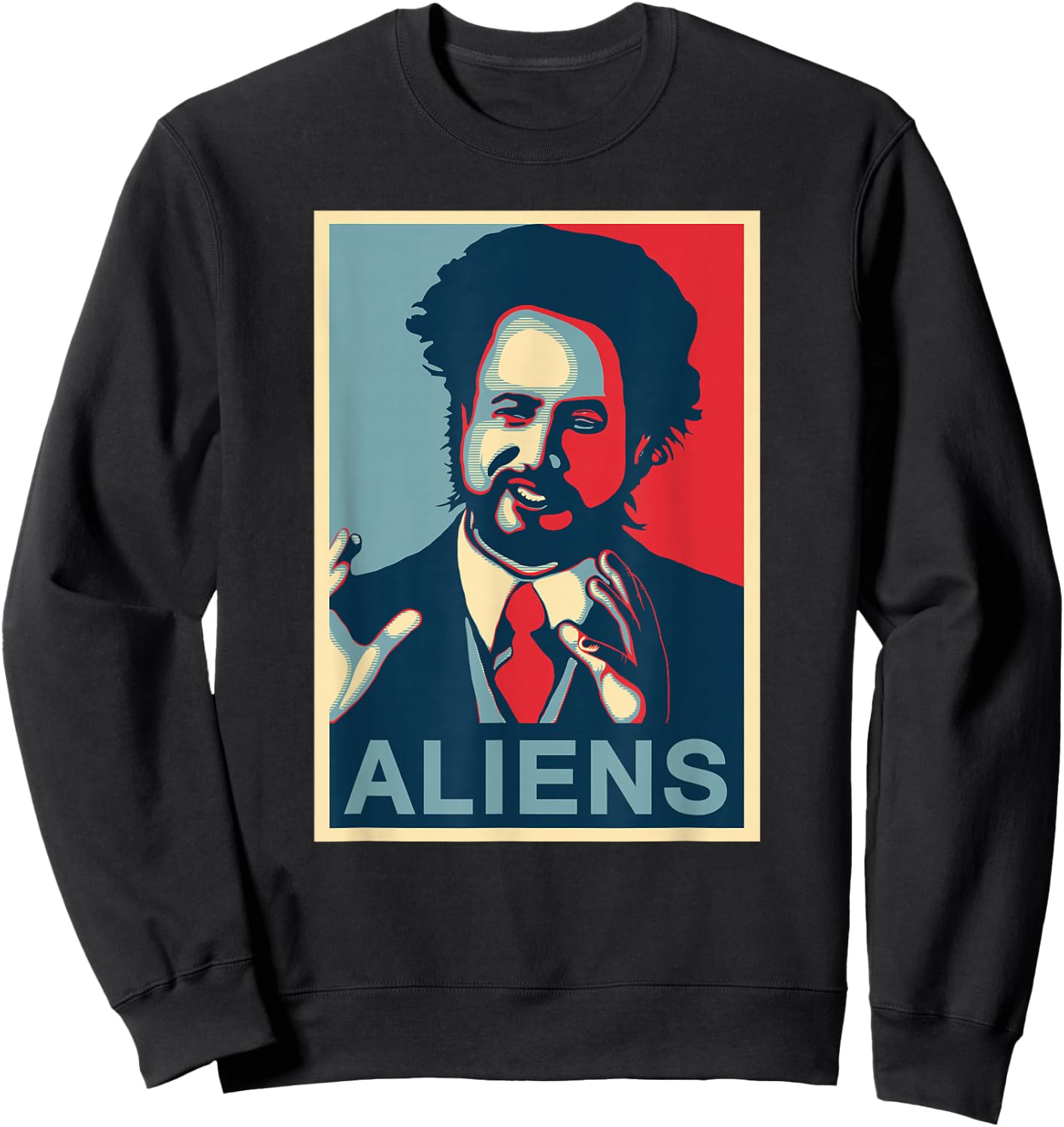 Because Aliens Funny Ancient Astronaut Conspiracy Sweatshirt - Sweatshirt | Black