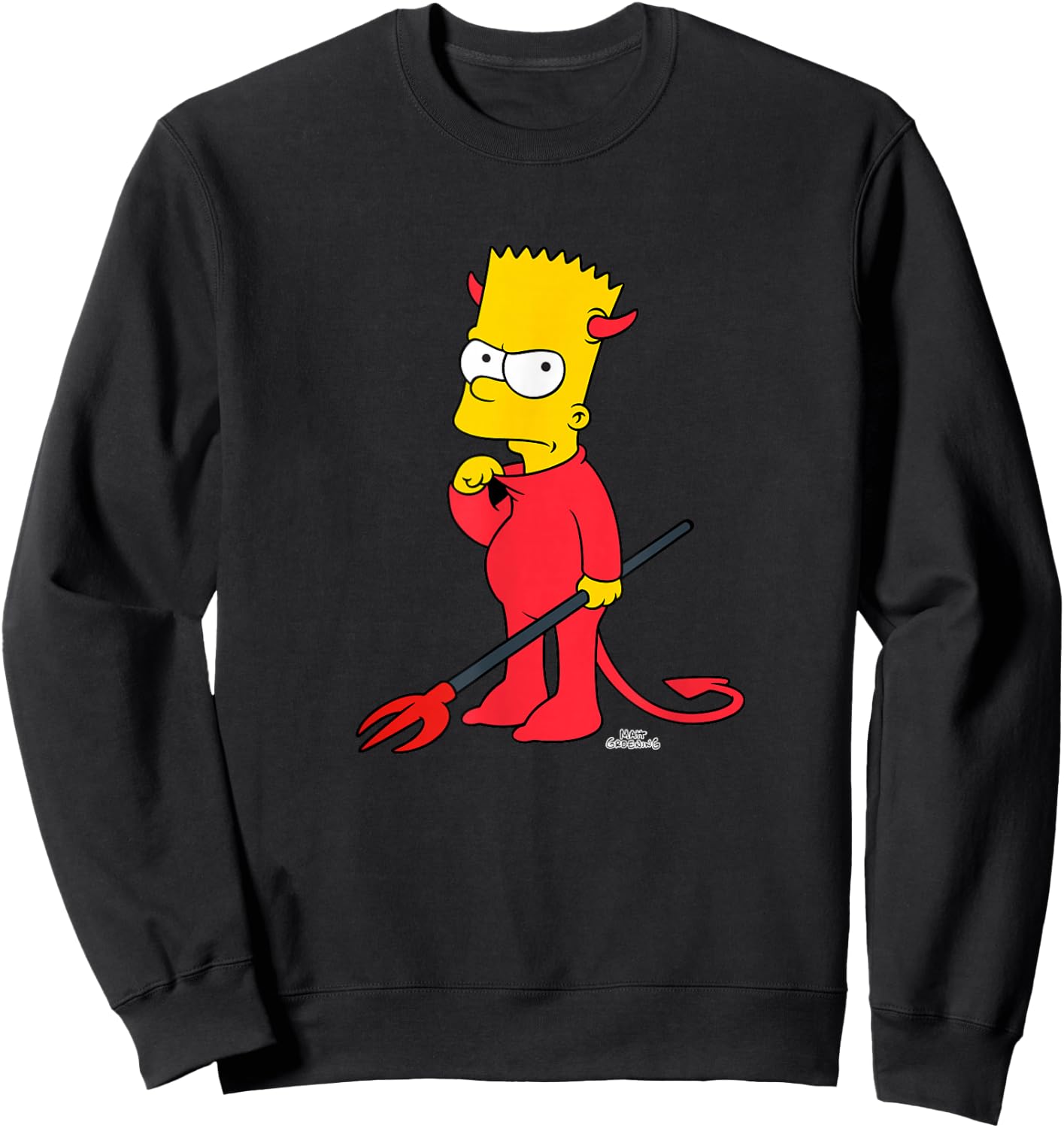 The Simpsons Bart Devil Suit Treehouse of Horrors Halloween Sweatshirt - Sweatshirt | Black