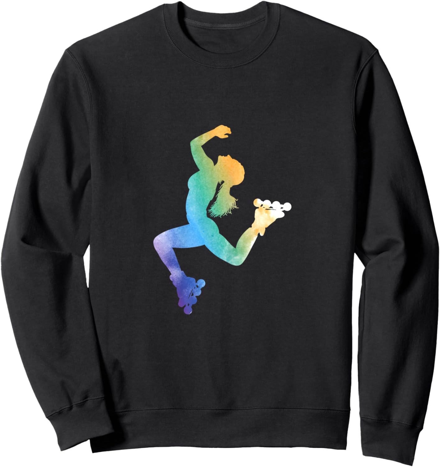 Skating Skateboard Snow Skiing Winter Sports Hobby Tournament Skiing Girl Power Strong Woman Ace Sweatshirt - Sweatshirt | Black