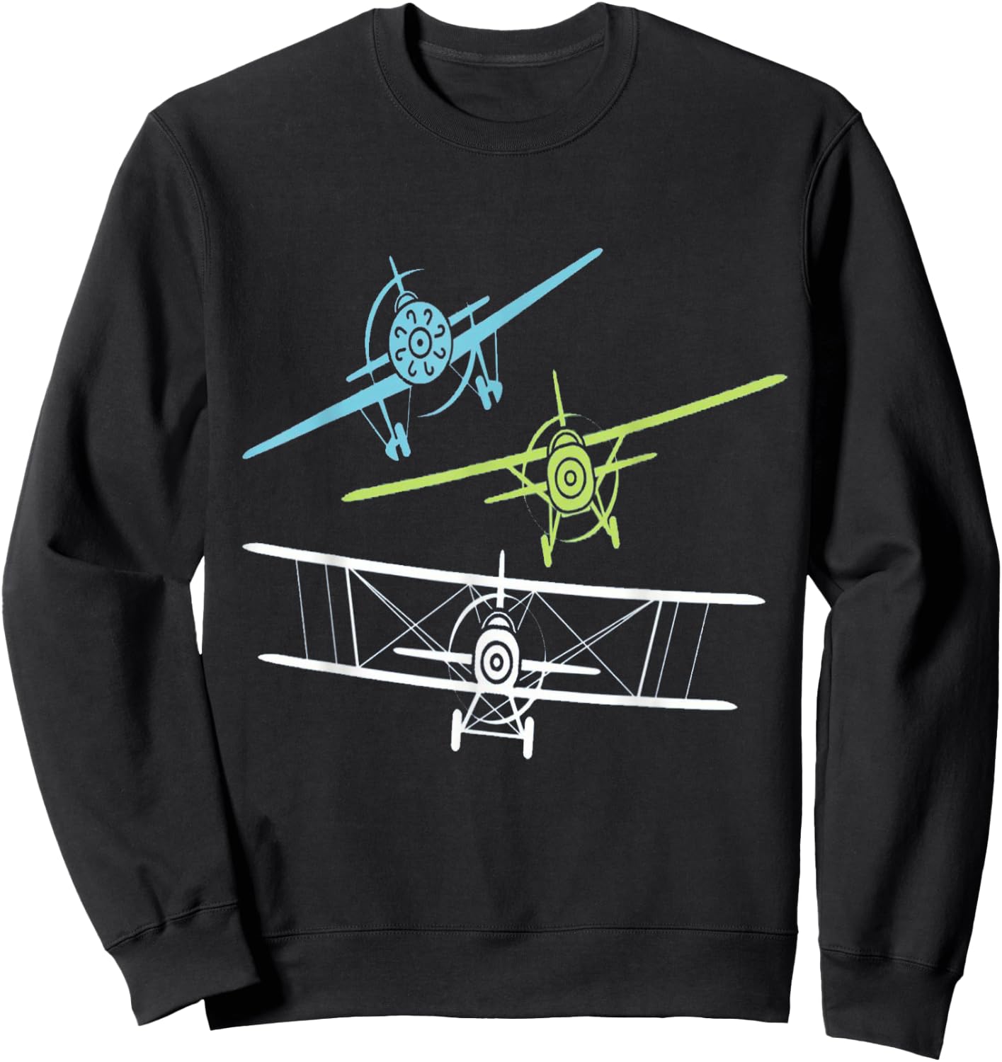 Airplane shirt, pilot shirt, pilot aviation, kids pilot Sweatshirt - Sweatshirt | Black