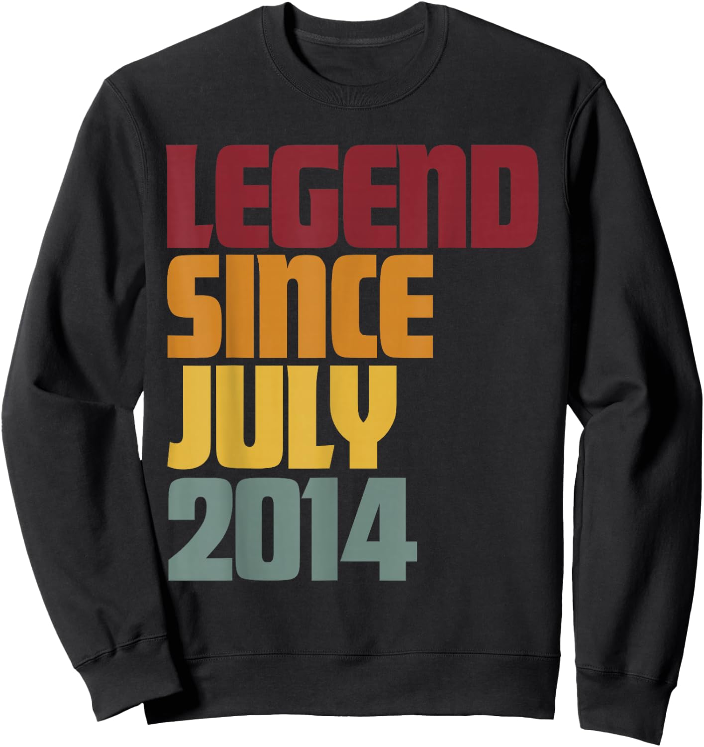 Legend Since July 2014 12th Birthday - Vintage Sweatshirt - Sweatshirt | Black