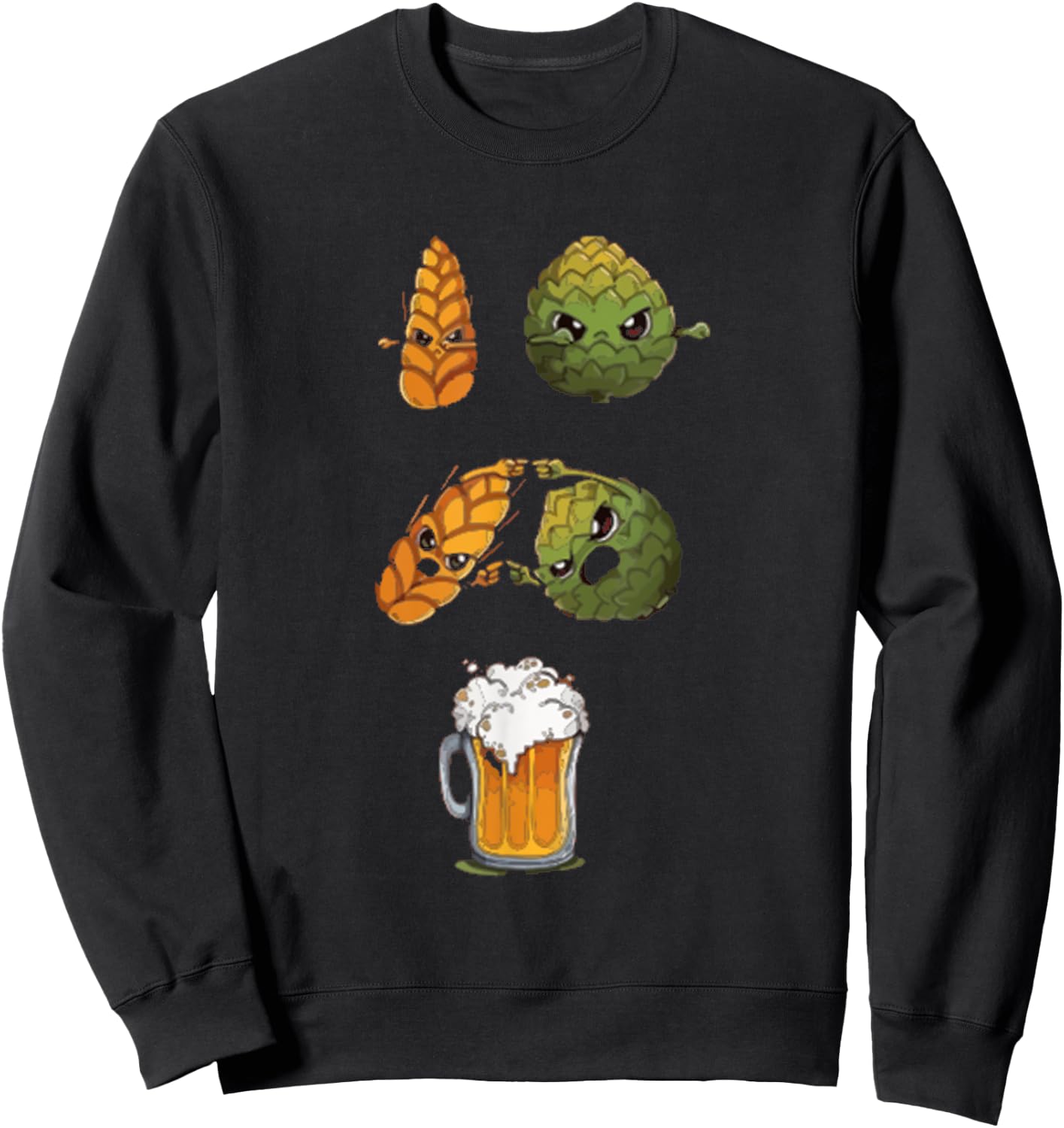 Vintage Hop Leaf Home Brewers & Lovers of Hoppy beer Sweatshirt - Sweatshirt | Black
