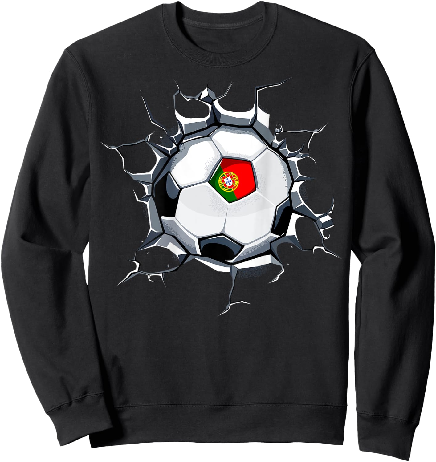 Portugal Soccer Fans Jersey Proud Portuguese Football Lovers Sweatshirt - Sweatshirt | Black