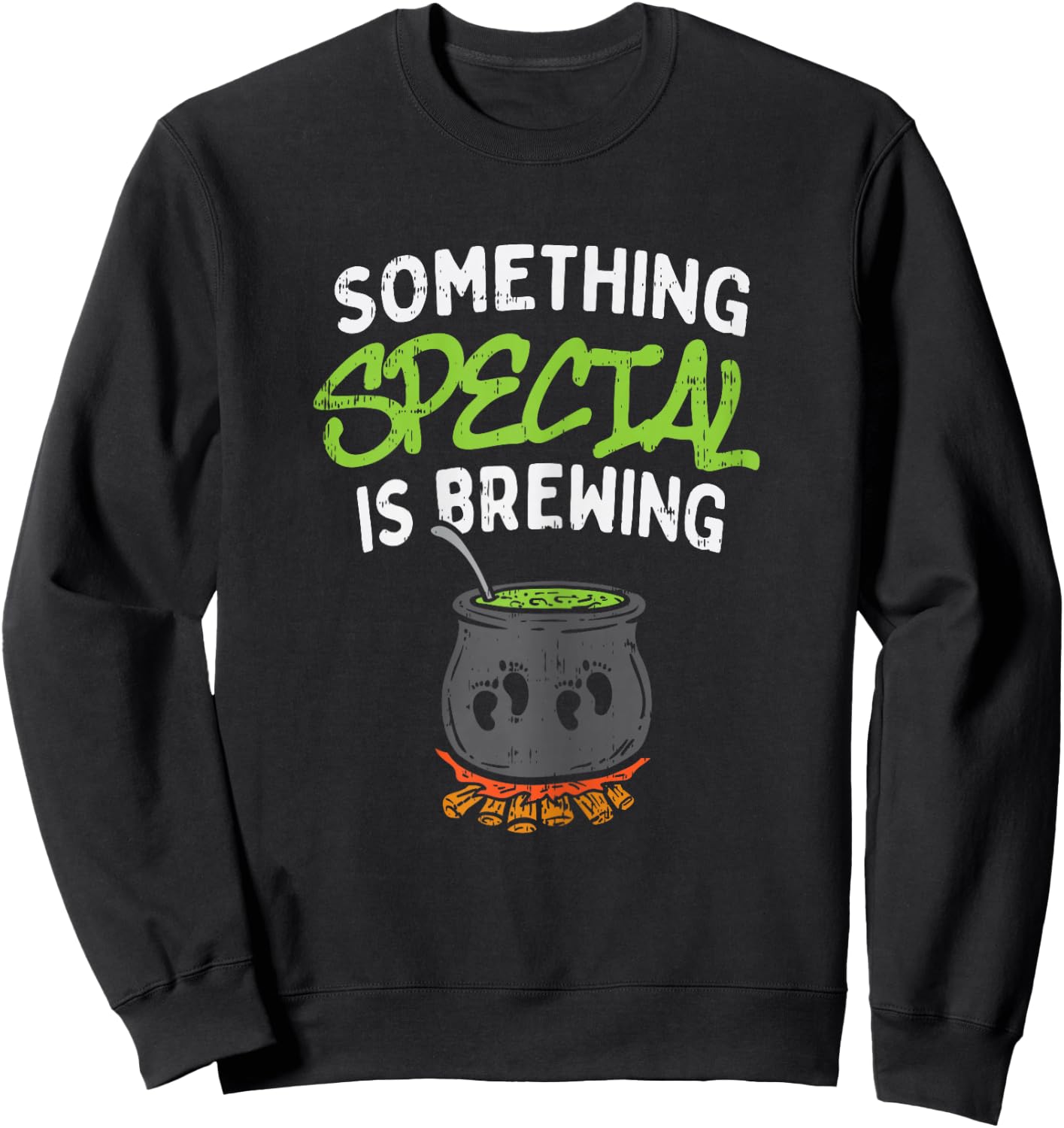 Something Is Brewing Twins Halloween Pregnancy Announcement Sweatshirt - Sweatshirt | Black