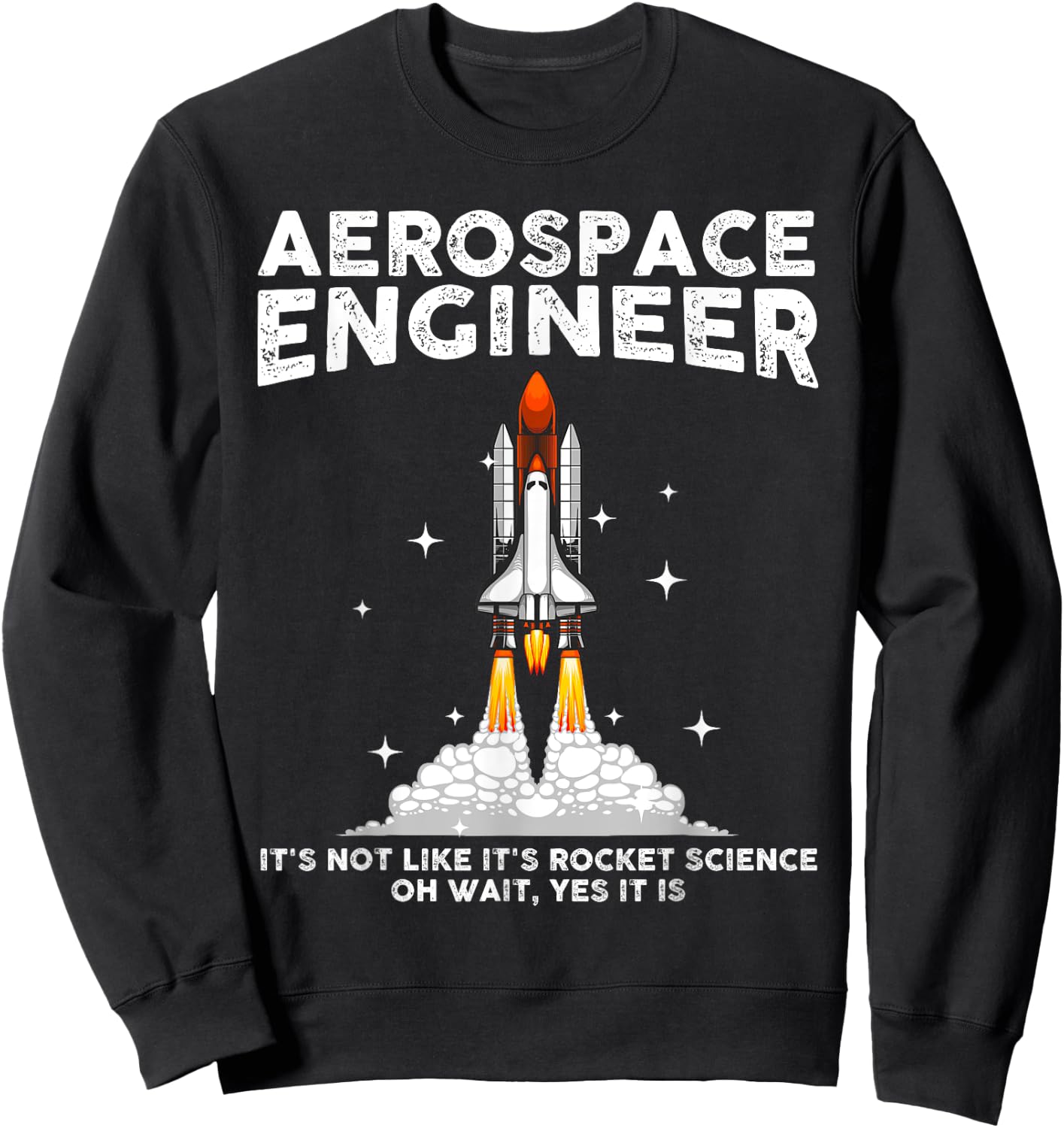 Cool Aerospace Engineer Women Aerospace Engineering Sweatshirt - Sweatshirt | Black