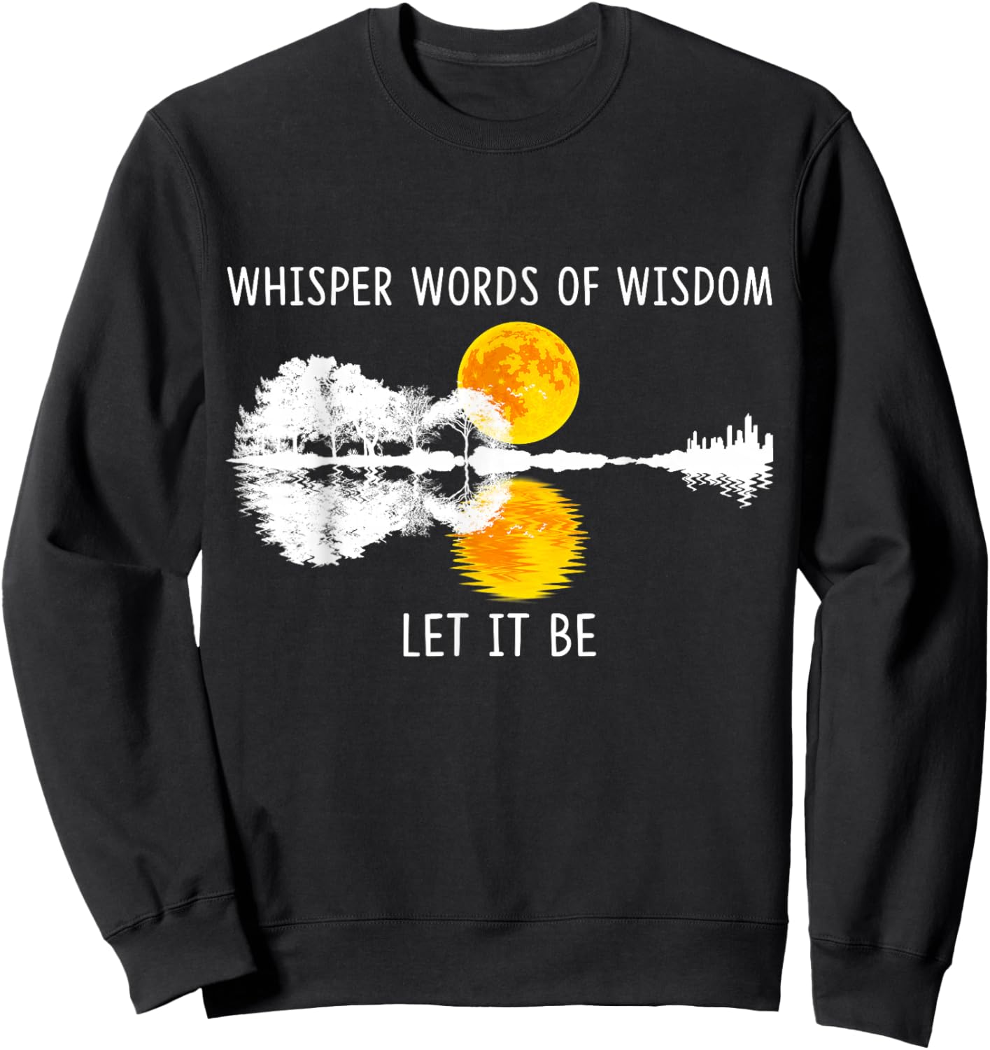Whisper Words Of Wisdom Let It-Be Guitar Lake Shadow Sweatshirt - Sweatshirt | Black