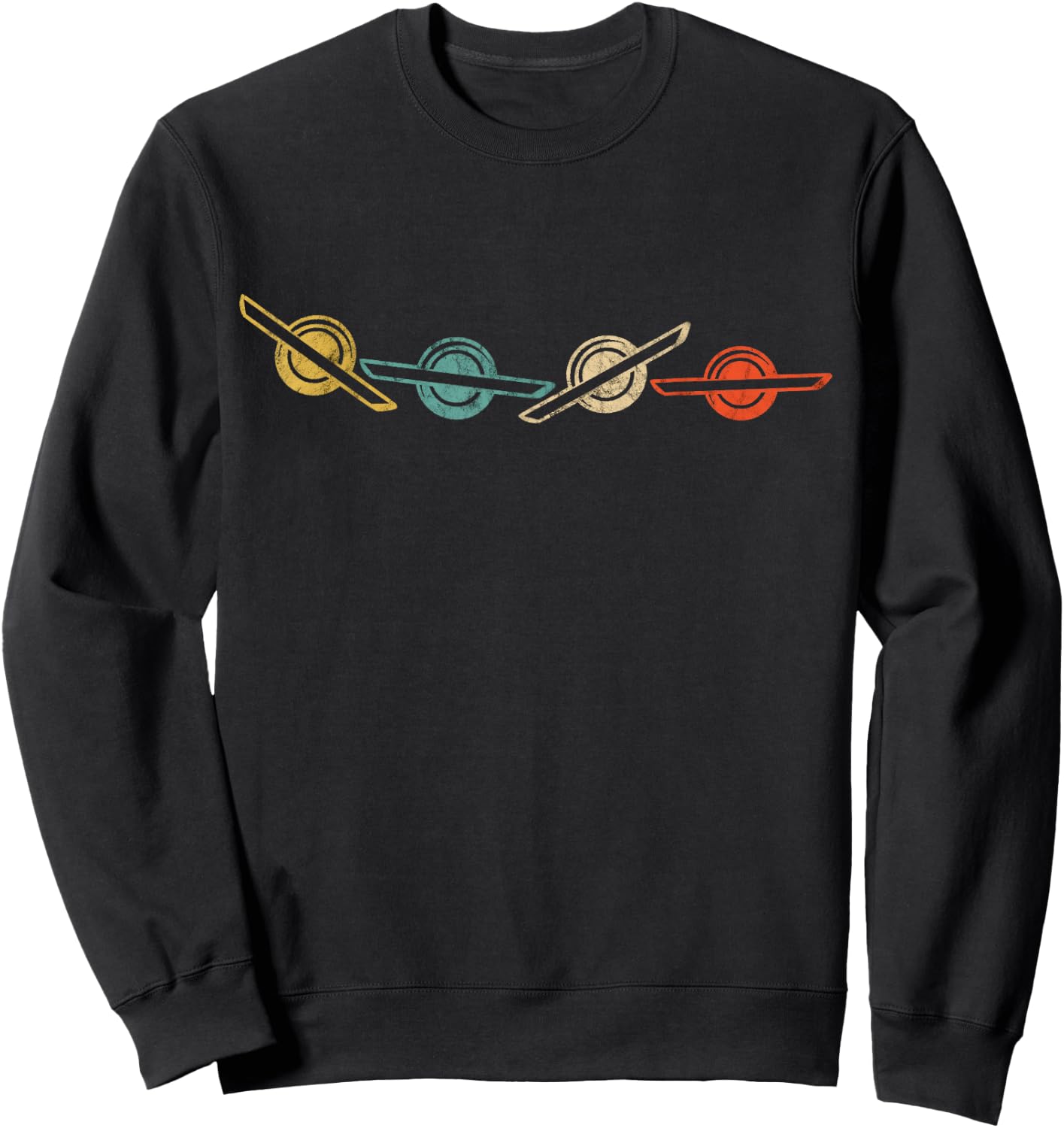 Retro Vintage Onewheel Float Electric Skateboard One Wheel Sweatshirt - Sweatshirt | Black