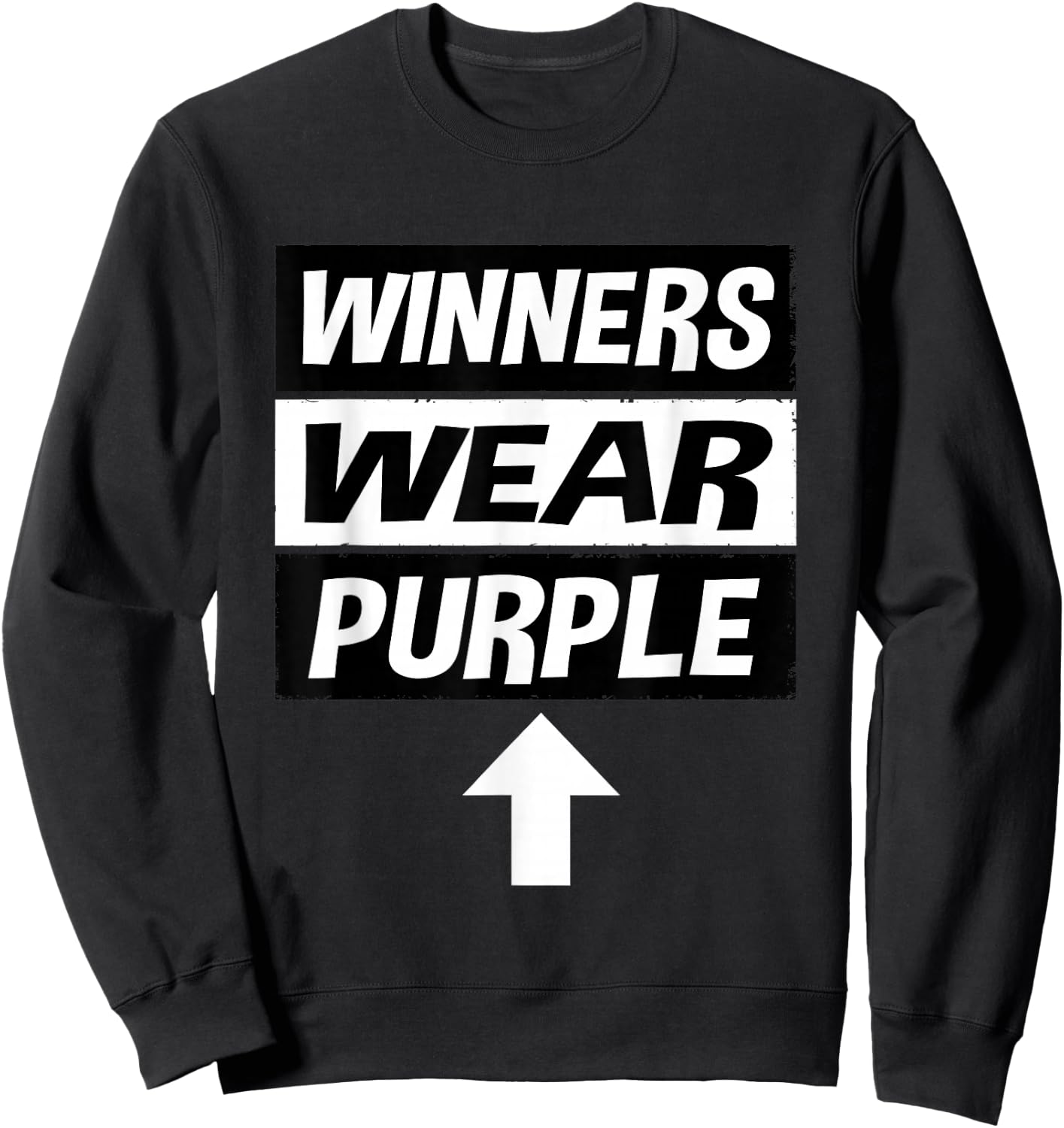 Retro Winners Wear Purple Team Spirit Week Shirt Game Sweatshirt - Sweatshirt | Black