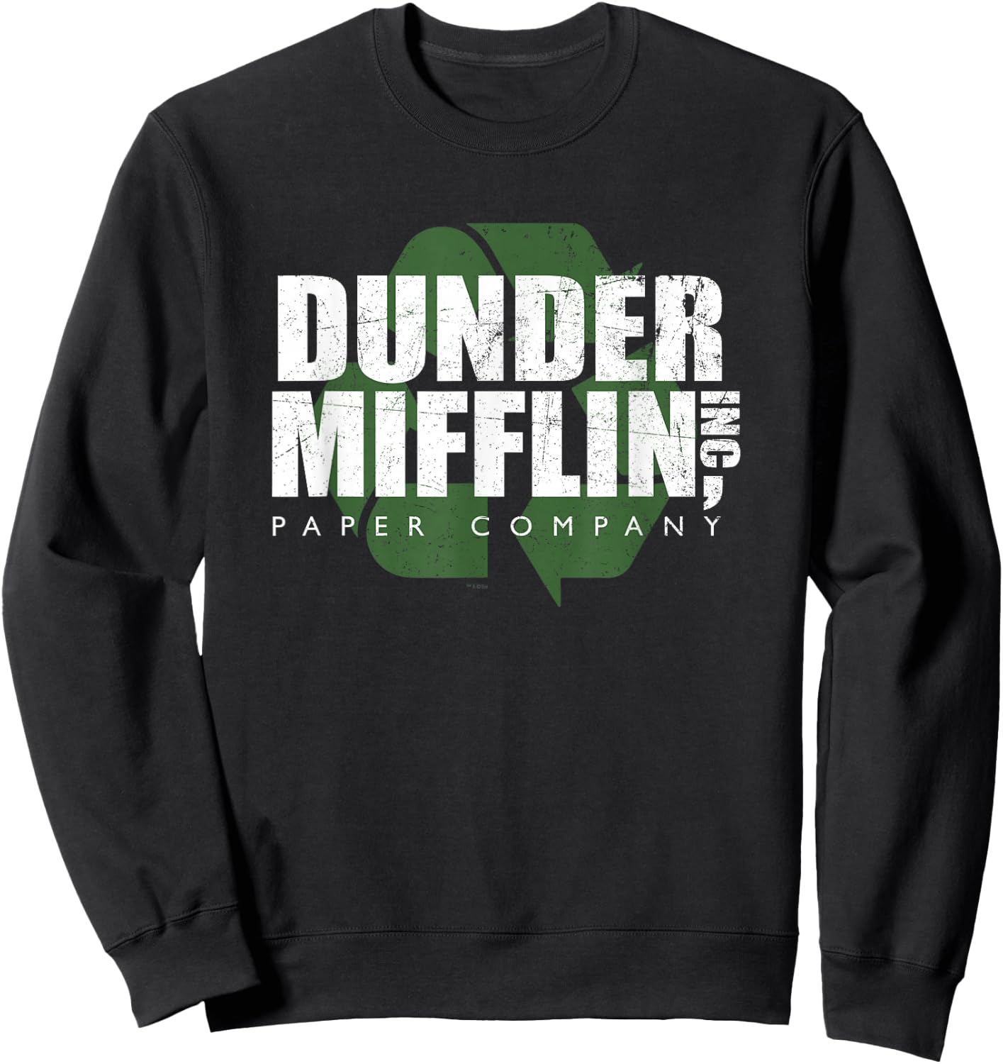 The Office Dunder Mifflin Recycle Sweatshirt - Sweatshirt | Black